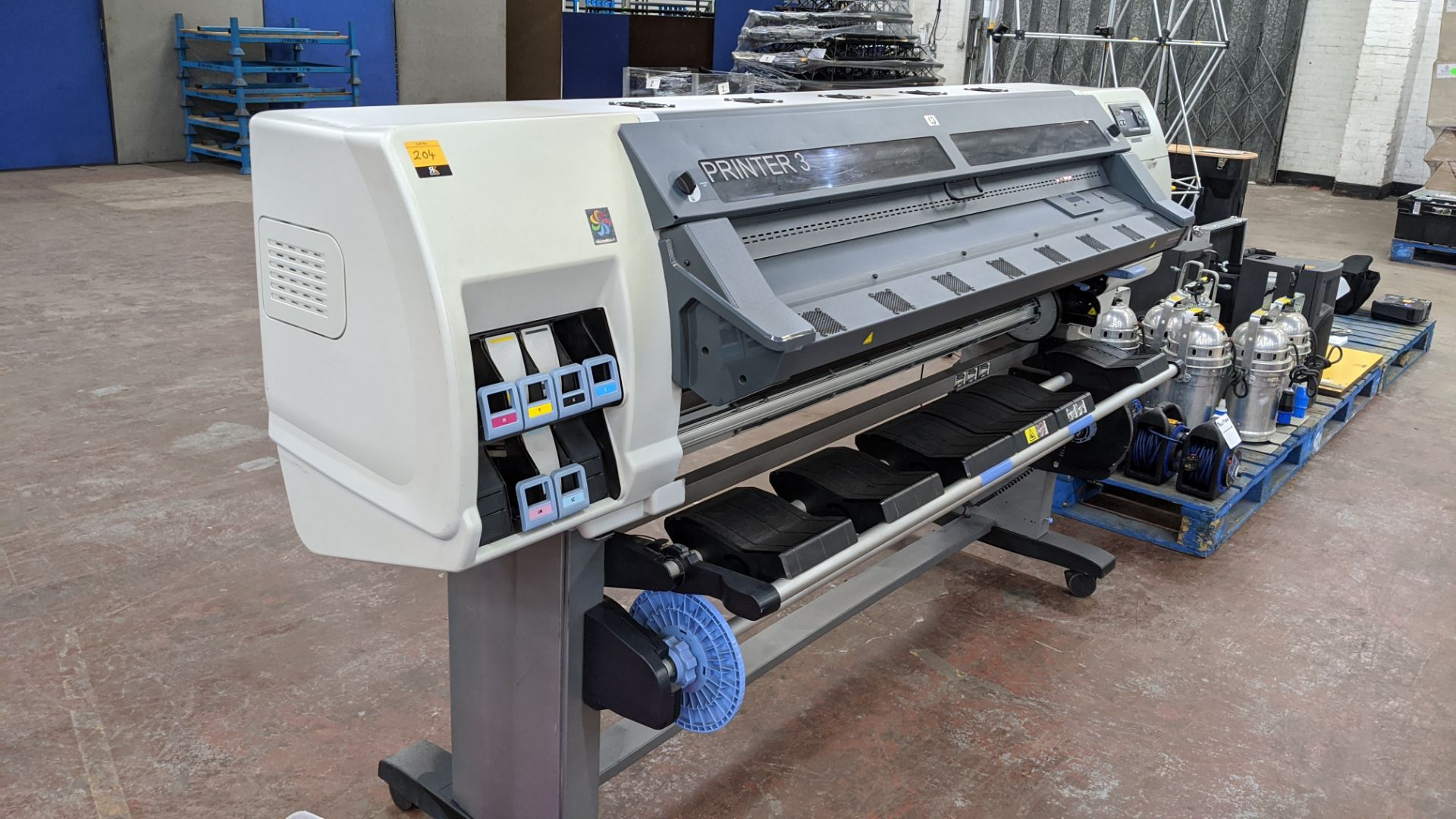 HP DesignJet L25500 wide format printer, serial no. MY0482900B, product no. CH956A/CH956-64001