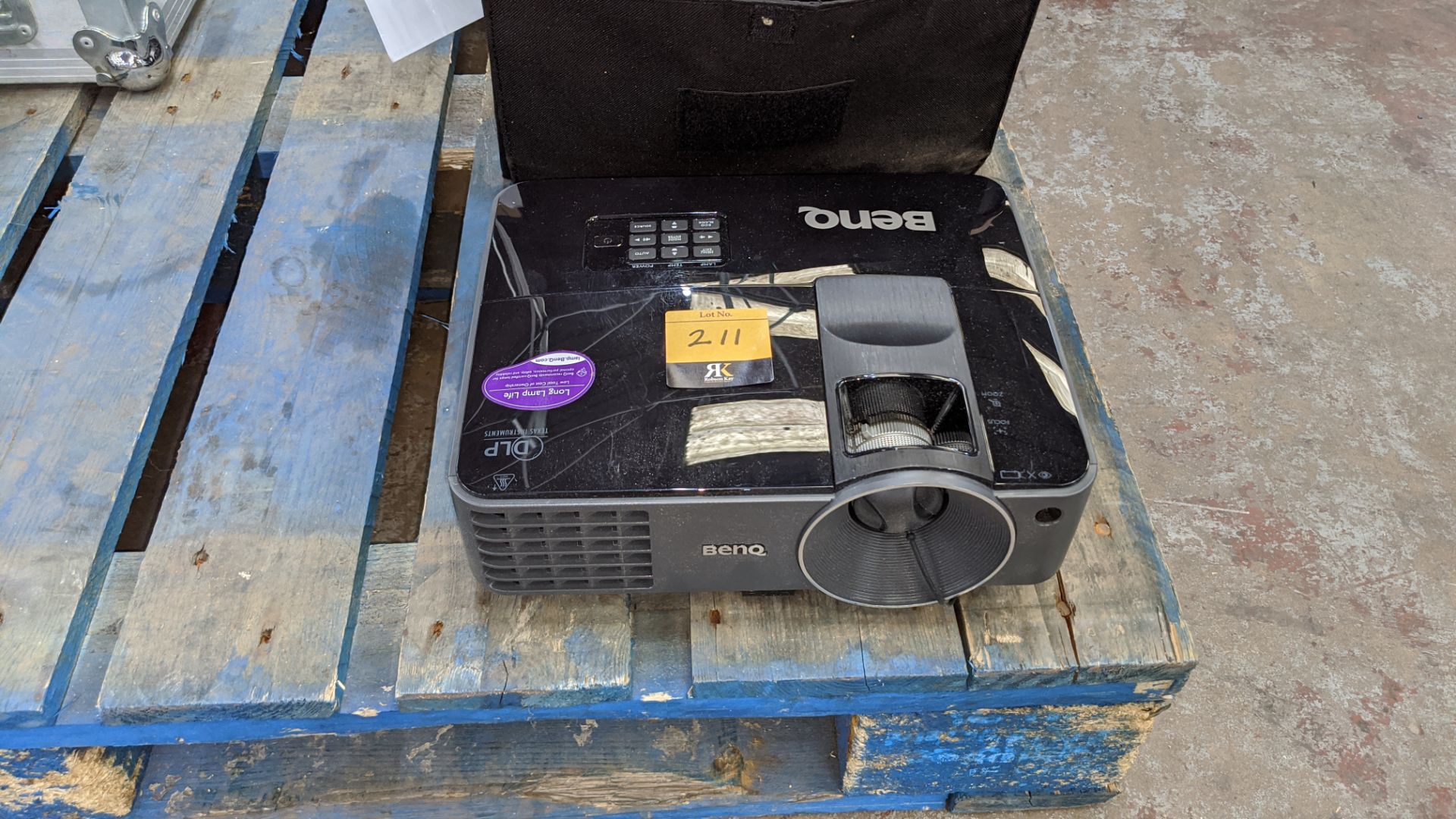 Benq model MS502 projector, with carry case & remote