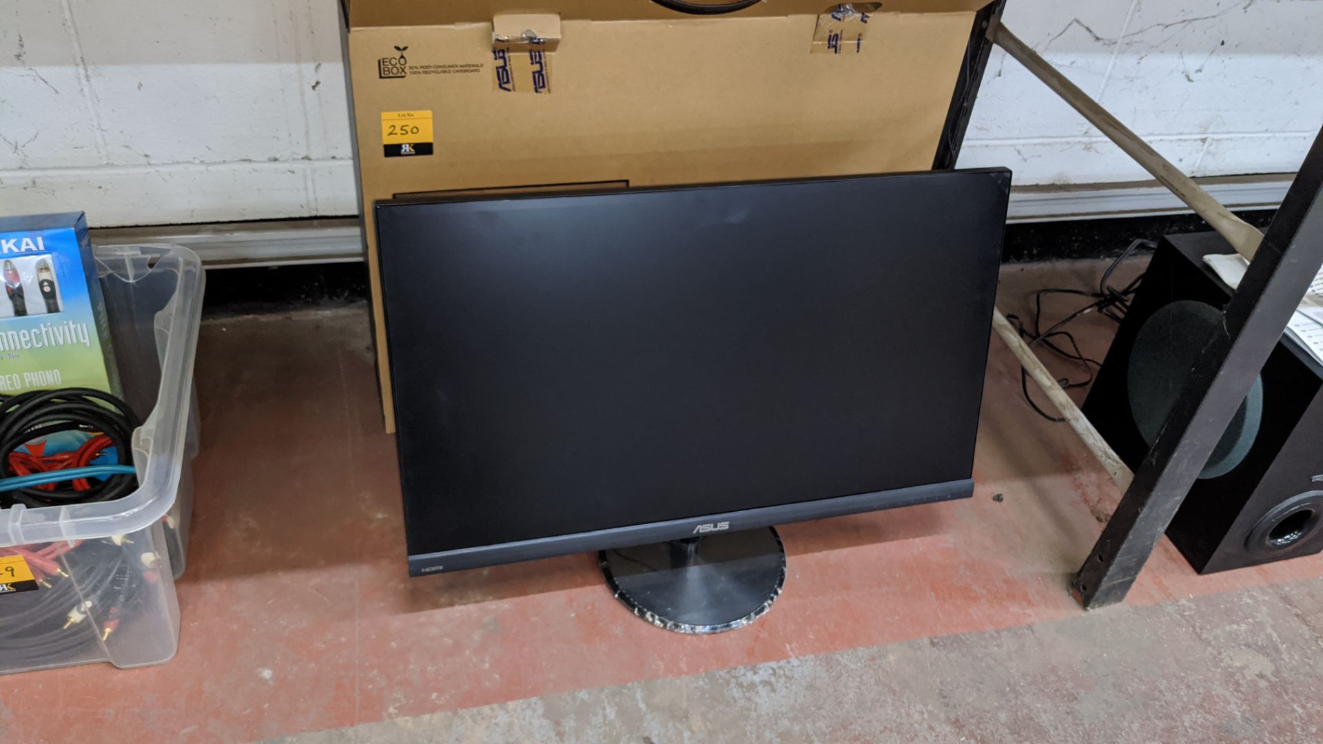 Asus model VC279 27" widescreen monitor with table top stand & box - line on screen - Image 2 of 7