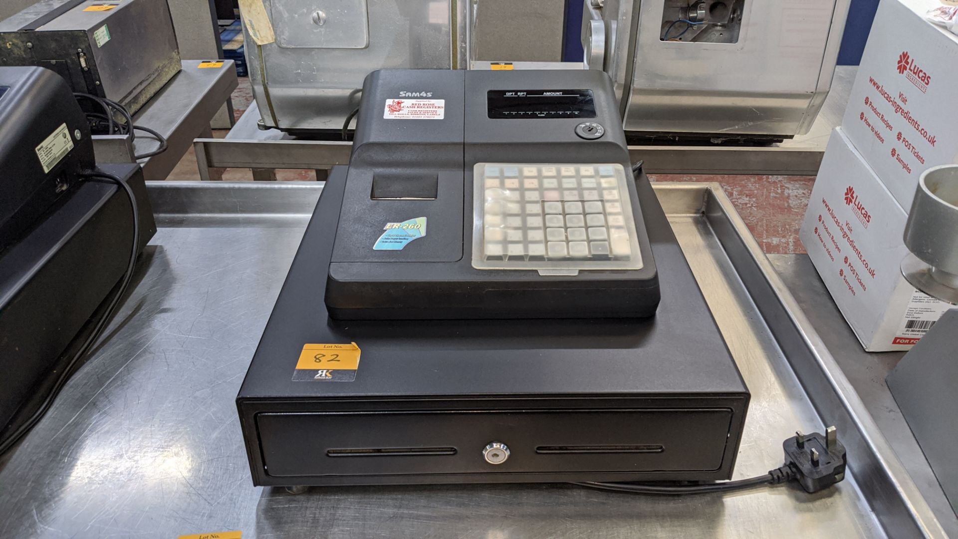 Sam4s cash register with built-in cash drawer - no keys - Image 2 of 5