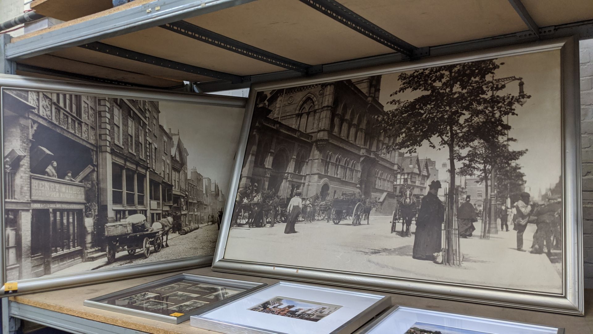 2 off large framed vintage photographic scenes, assumed to be of Chester. One piece measures approx - Image 2 of 6