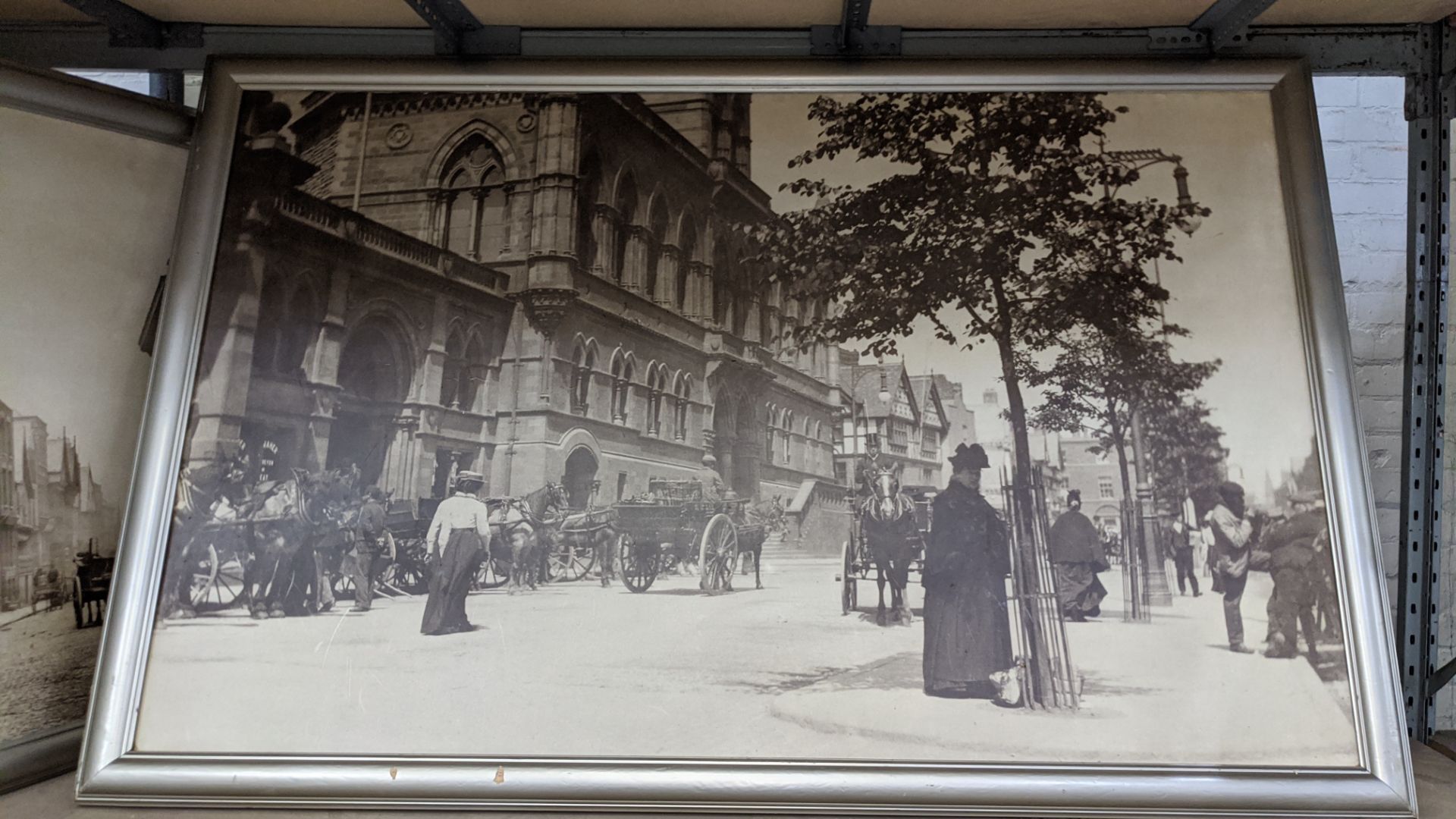 2 off large framed vintage photographic scenes, assumed to be of Chester. One piece measures approx - Image 4 of 6