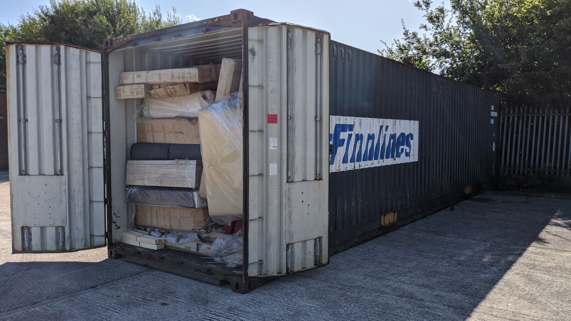 40ft steel shipping container (9'6" high) and contents of furniture, to be sold as one lot. - Image 21 of 33