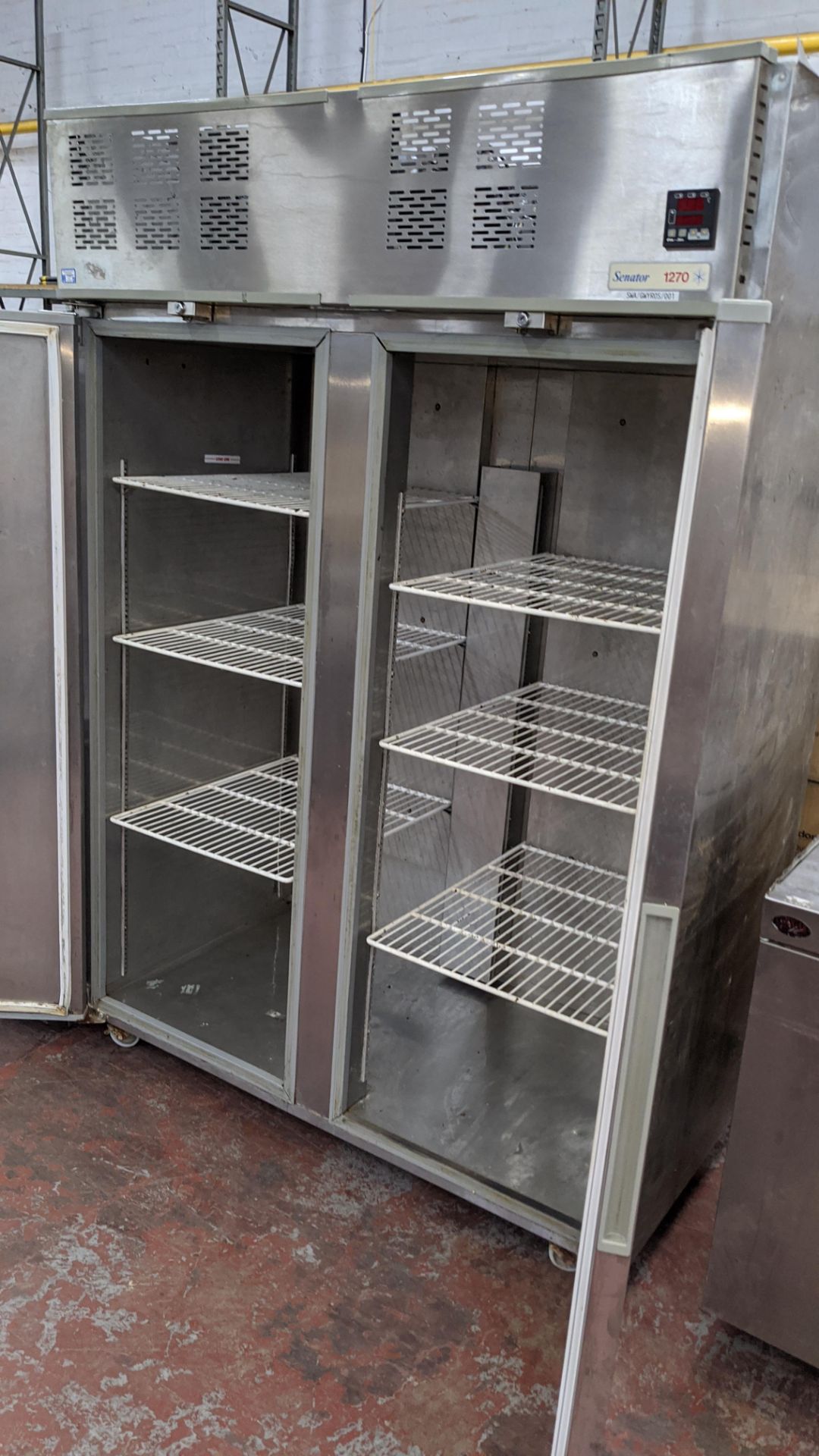 Senator 1270 stainless steel large twin door freezer - Image 3 of 5