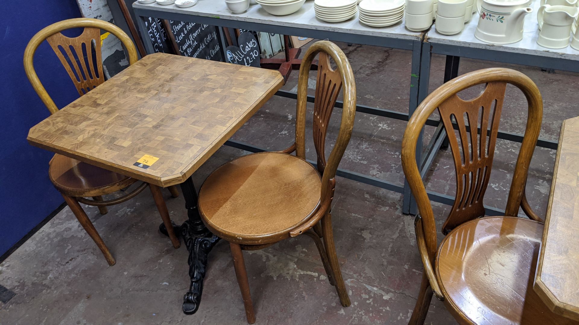 23 off matching wooden dining/café chairs NB. The chairs in lot 75 have the same frame as those in - Image 4 of 9