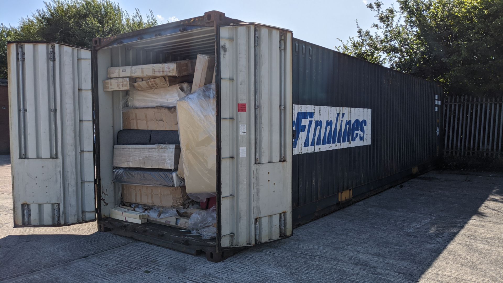 40ft steel shipping container (9'6" high) and contents of furniture, to be sold as one lot. - Image 20 of 33