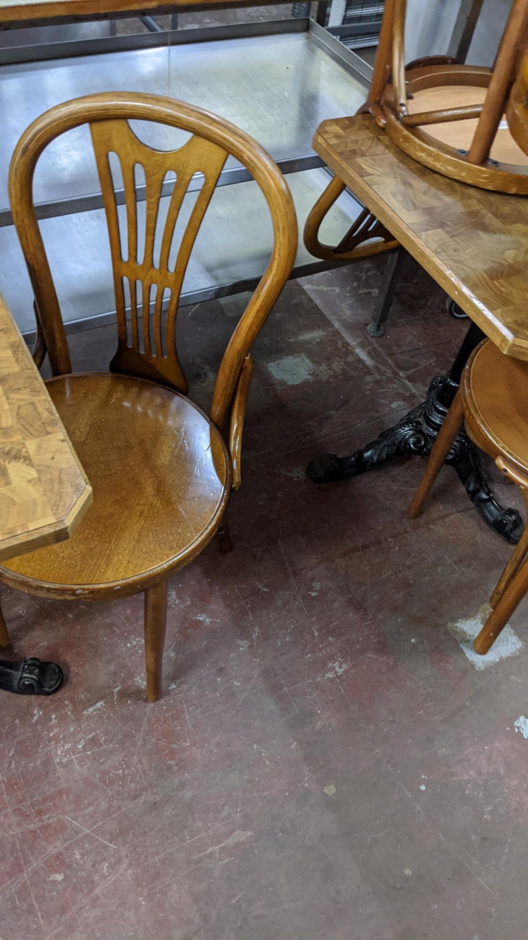 23 off matching wooden dining/café chairs NB. The chairs in lot 75 have the same frame as those in - Image 8 of 9