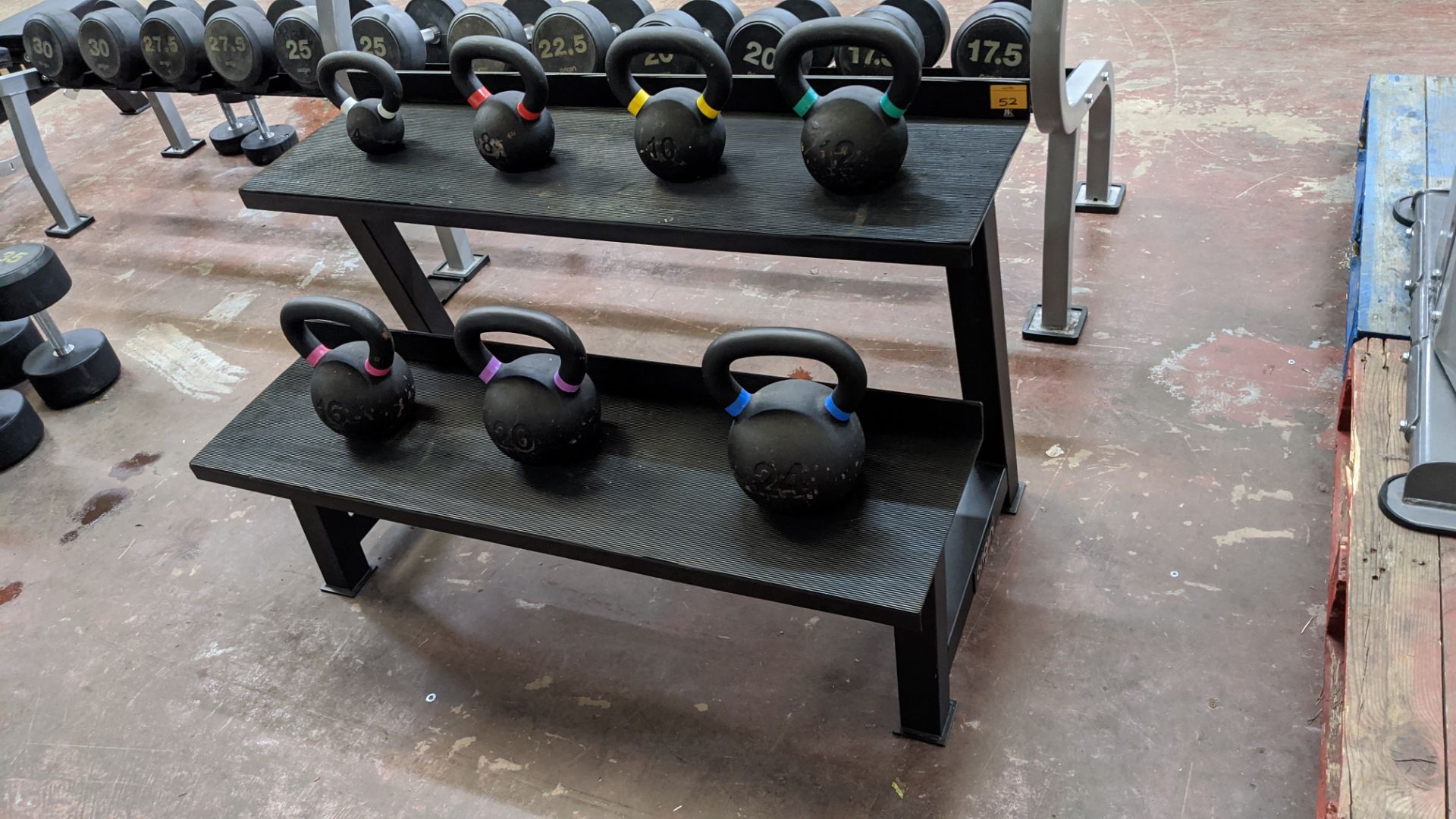 Origin kettlebell set comprising 2-tier rack & total of 7 kettlebells - updated description - Image 2 of 10