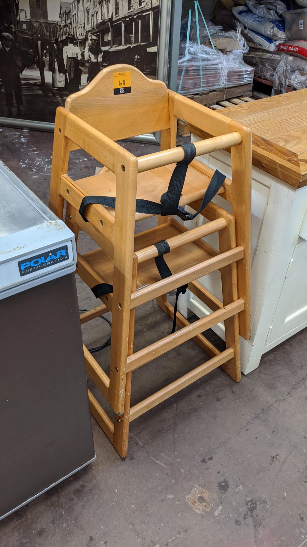 2 off children's wooden highchairs - Image 2 of 3