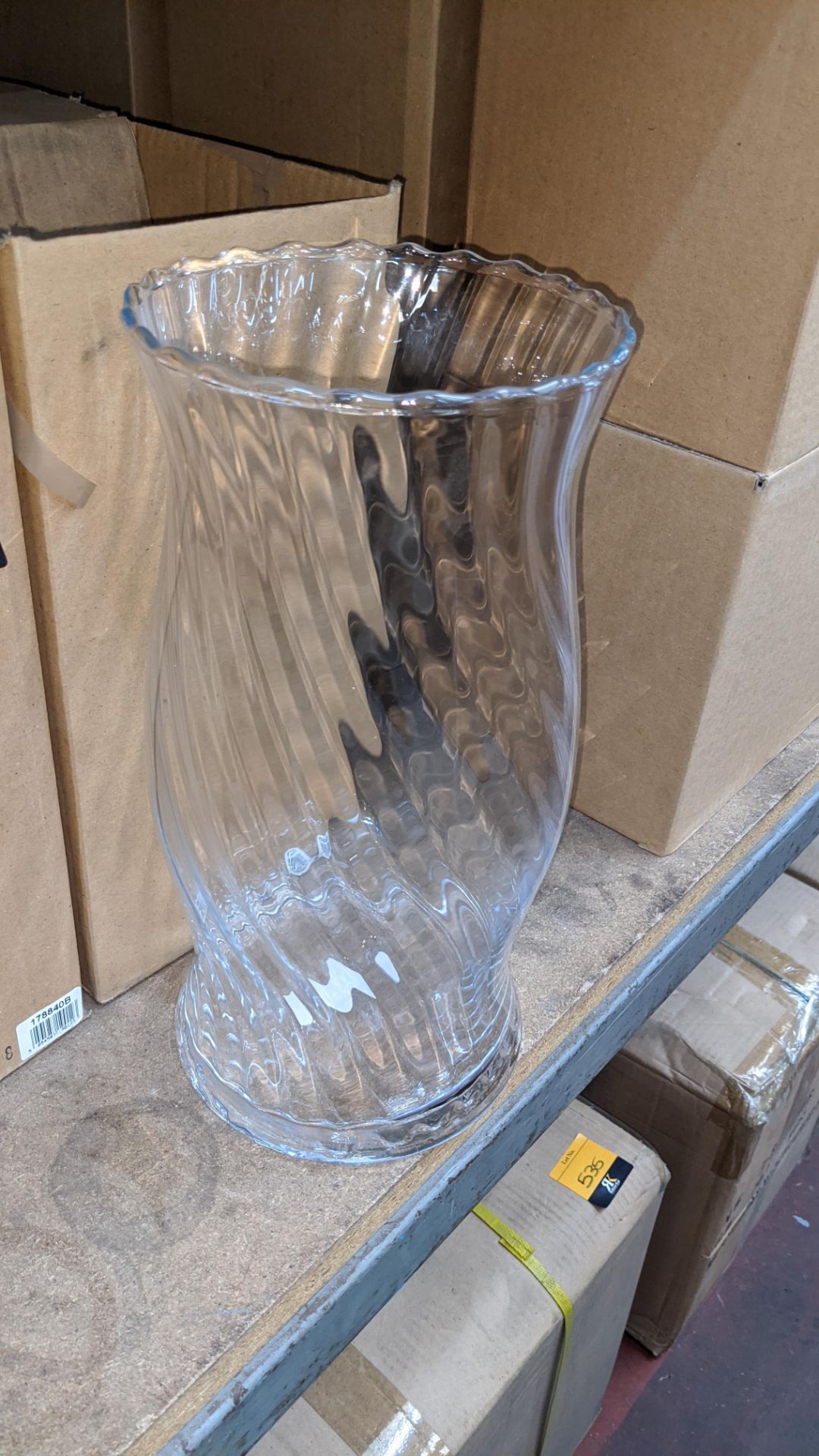 10 off large glass vases, approx. 31cm high - Image 3 of 4