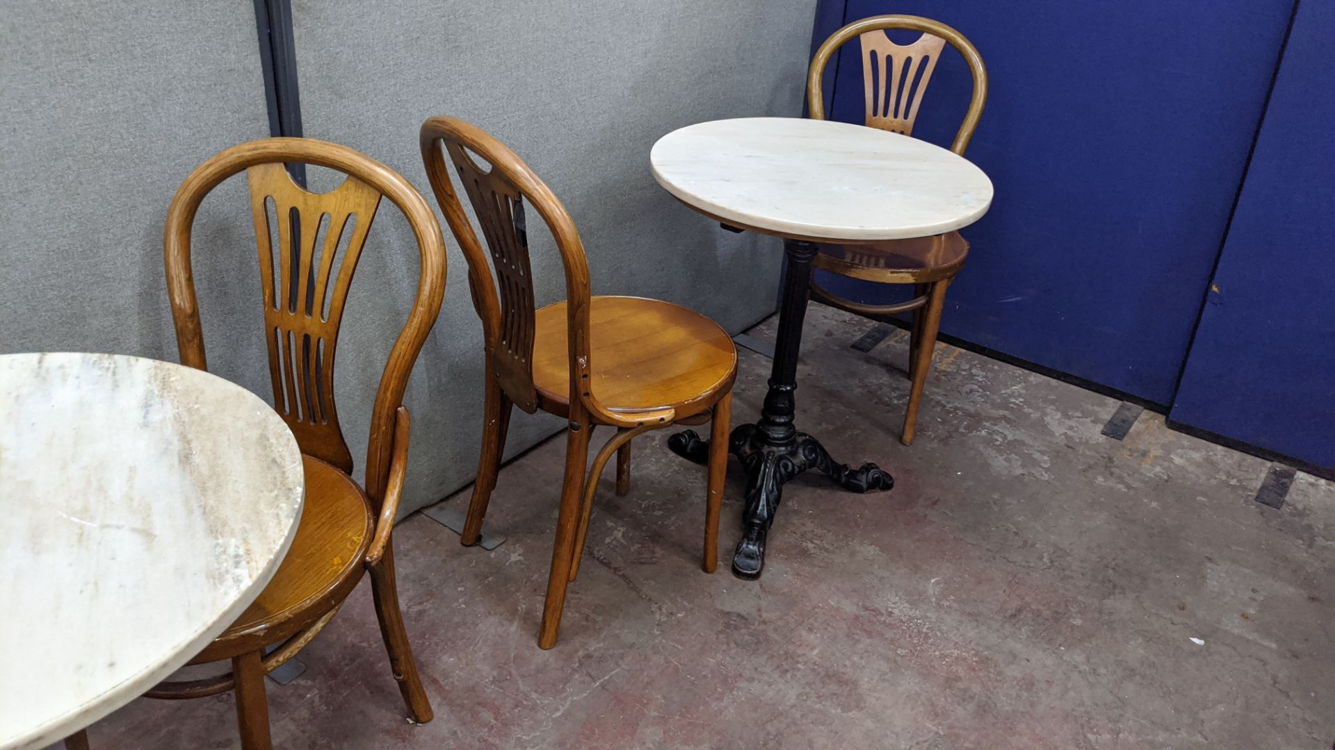 23 off matching wooden dining/café chairs NB. The chairs in lot 75 have the same frame as those in - Image 3 of 9