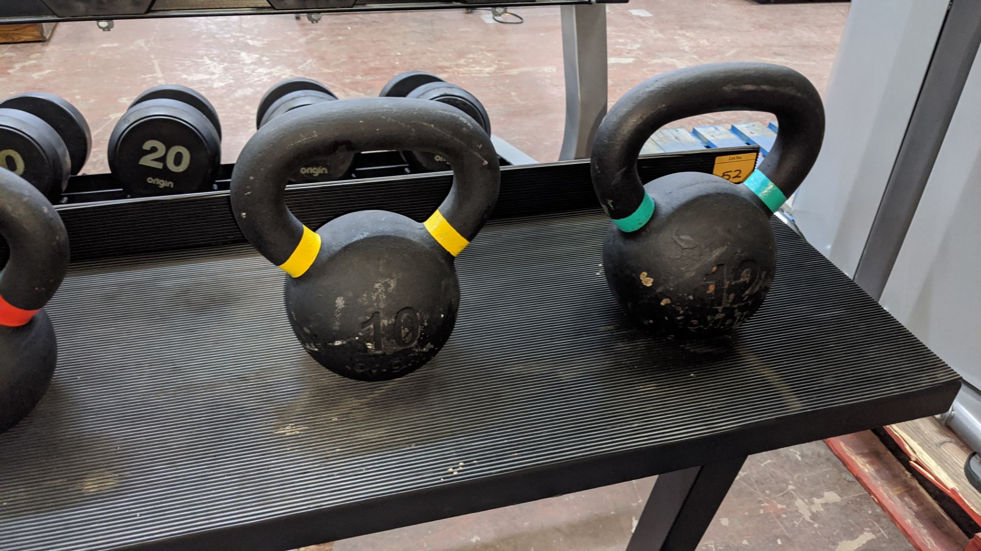 Origin kettlebell set comprising 2-tier rack & total of 7 kettlebells - updated description - Image 7 of 10