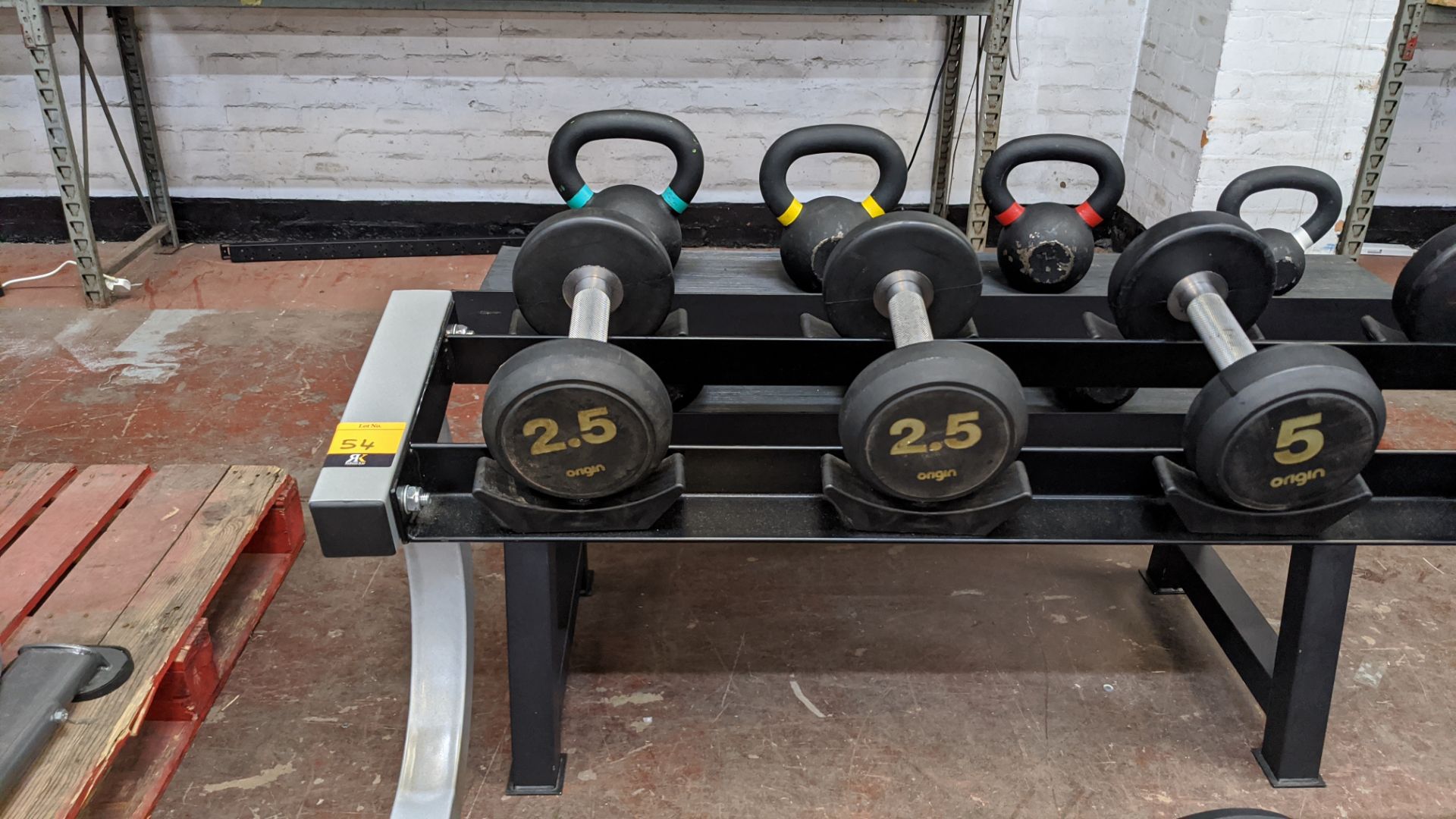 Origin RD2 rubber dumbbell set including rack. Updated lot description - Image 3 of 20