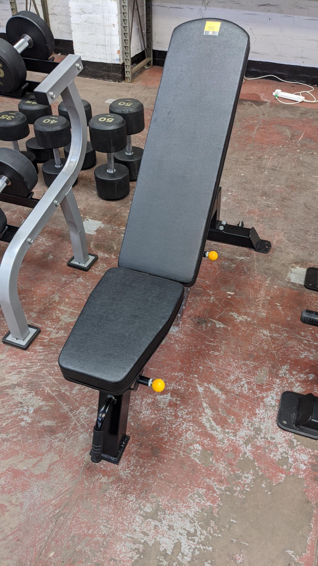 Gym Division multi-adjustable bench (V2) with wheels at back for easy moving. Cost price £249.99 pl