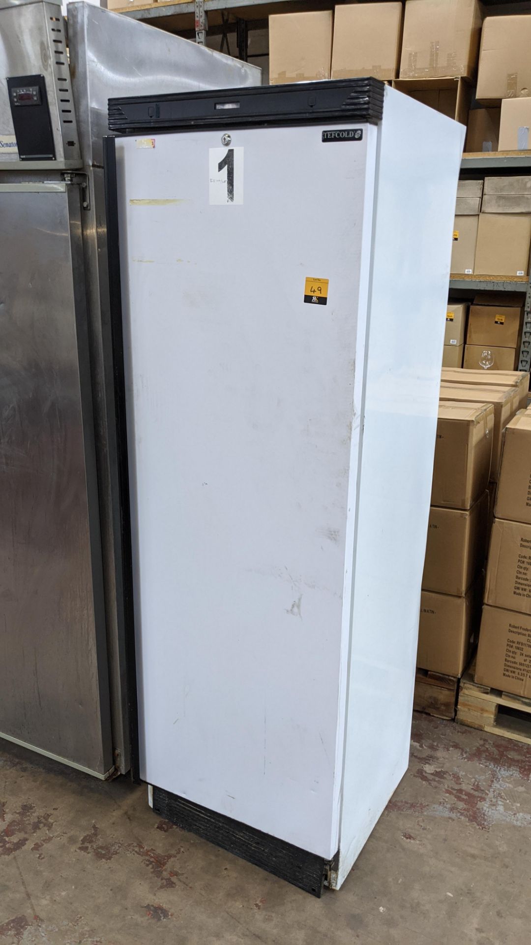 Tefcold SD1380 white single door fridge