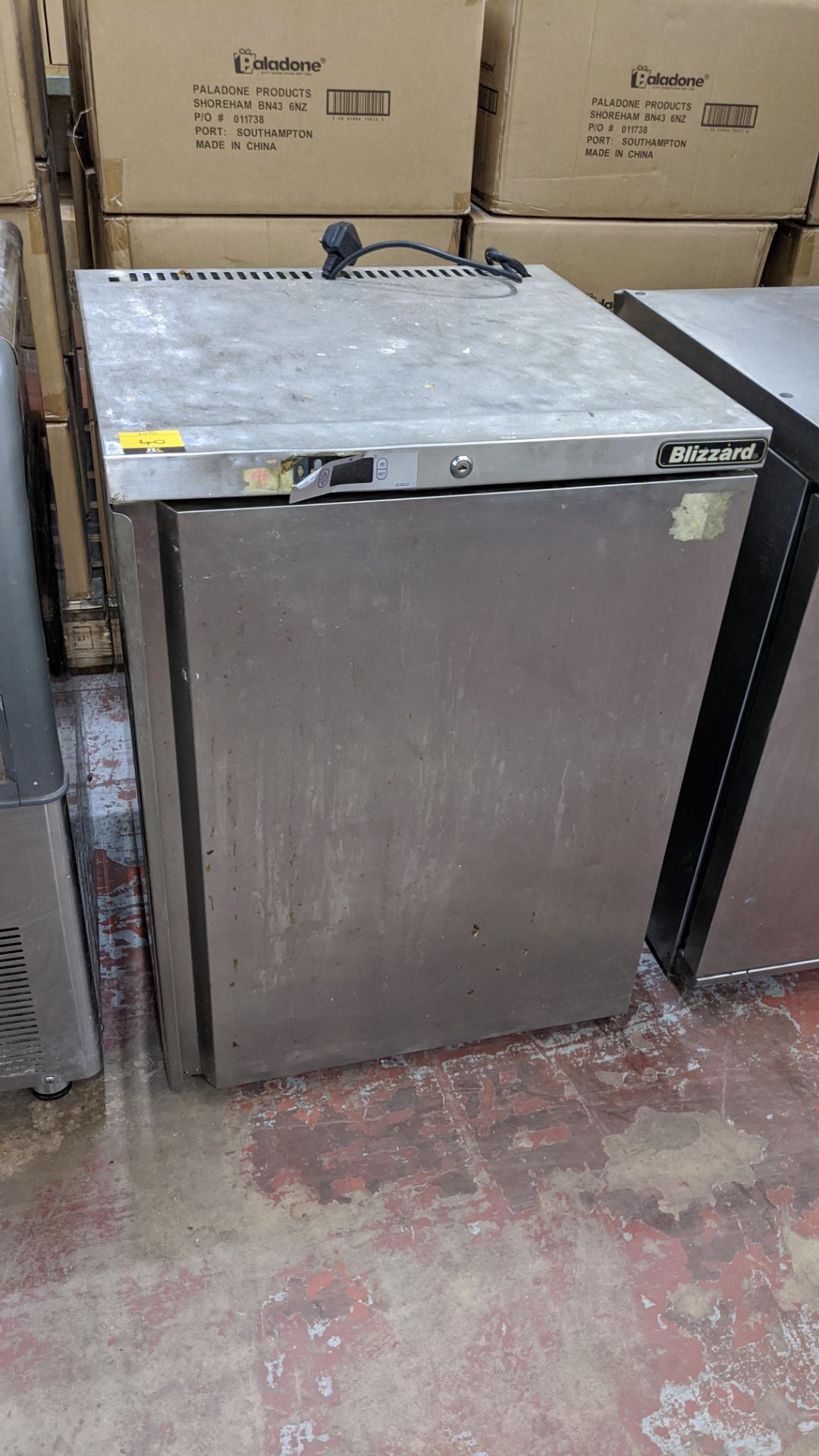 Blizzard stainless steel counter height fridge