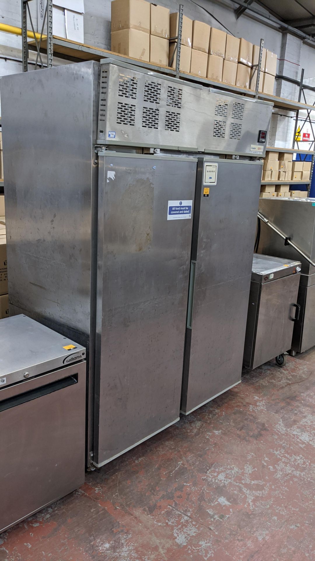 Senator 1270 stainless steel large twin door freezer - Image 2 of 5