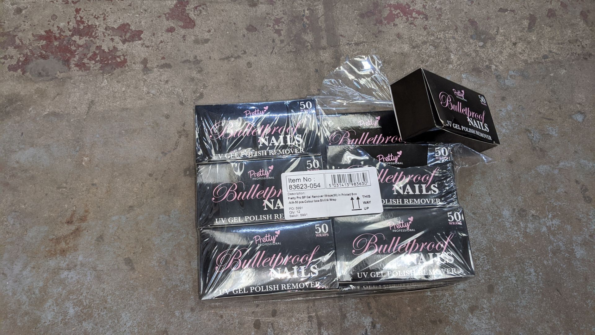 192 packs of Pretty Professional Bulletproof Nails UV gel polish remover, each pack being a box with - Image 3 of 3