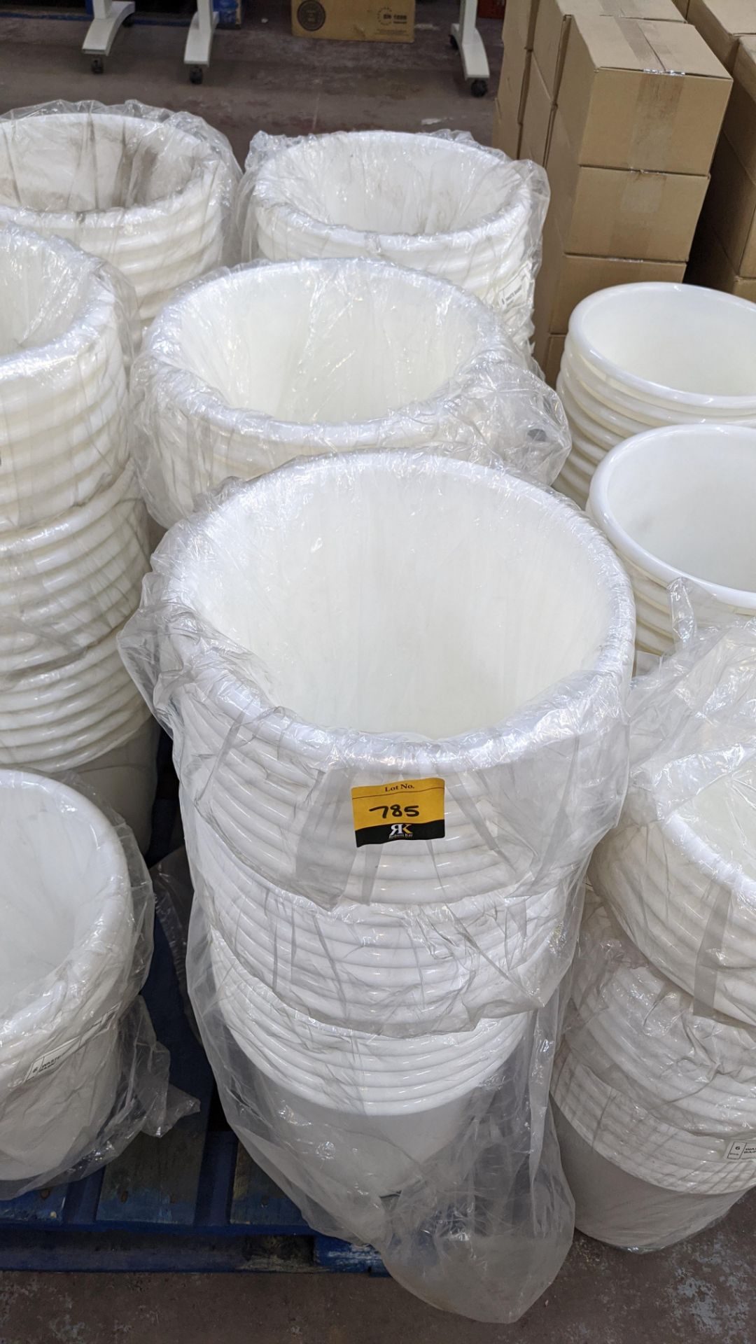 54 off Durable white baskets/bins