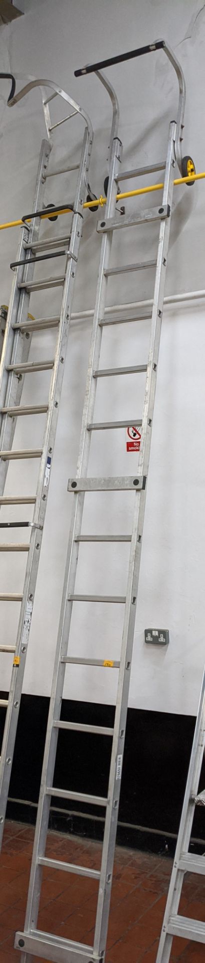 Roofing ladder circa 14ft long (excluding roofing attachment) - Image 2 of 3