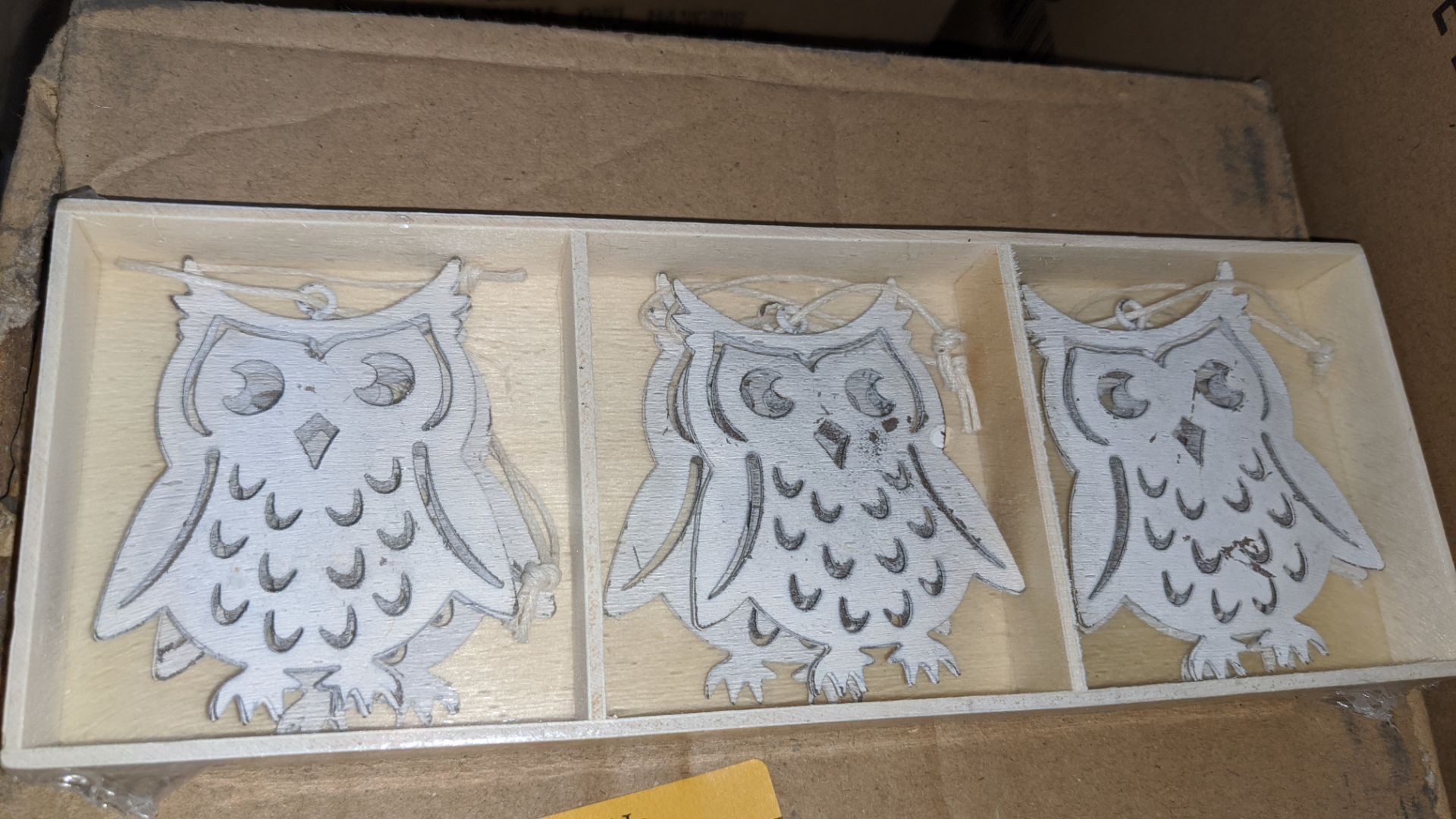 White Sass & Belle owl hanging decoration sets - each set comprises a wooden presentation box with 6 - Image 3 of 3
