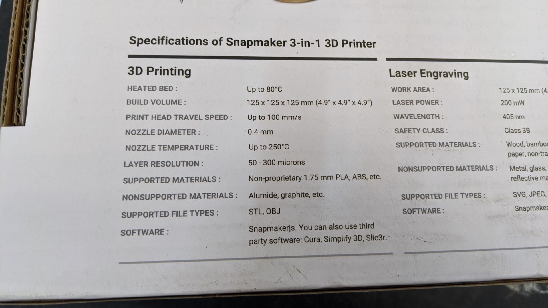 Snapmaker 1.0 3D Printer - Image 11 of 13