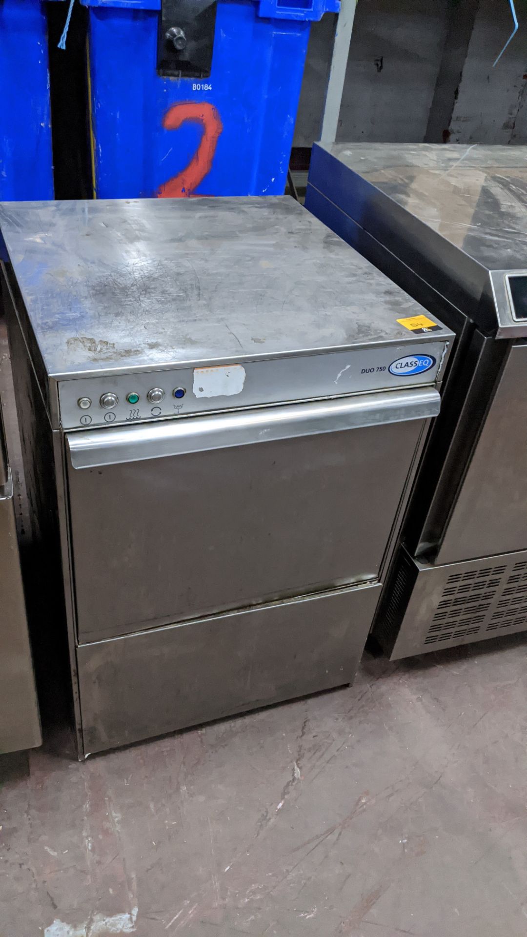 Classeq Duo 750 stainless steel undercounter glass washer