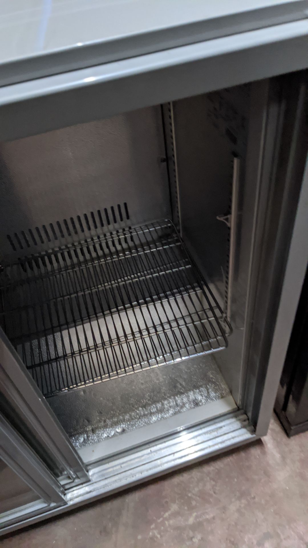 Coolpoint silver/grey twin clear sliding door back bar/bottle fridge - Image 4 of 5