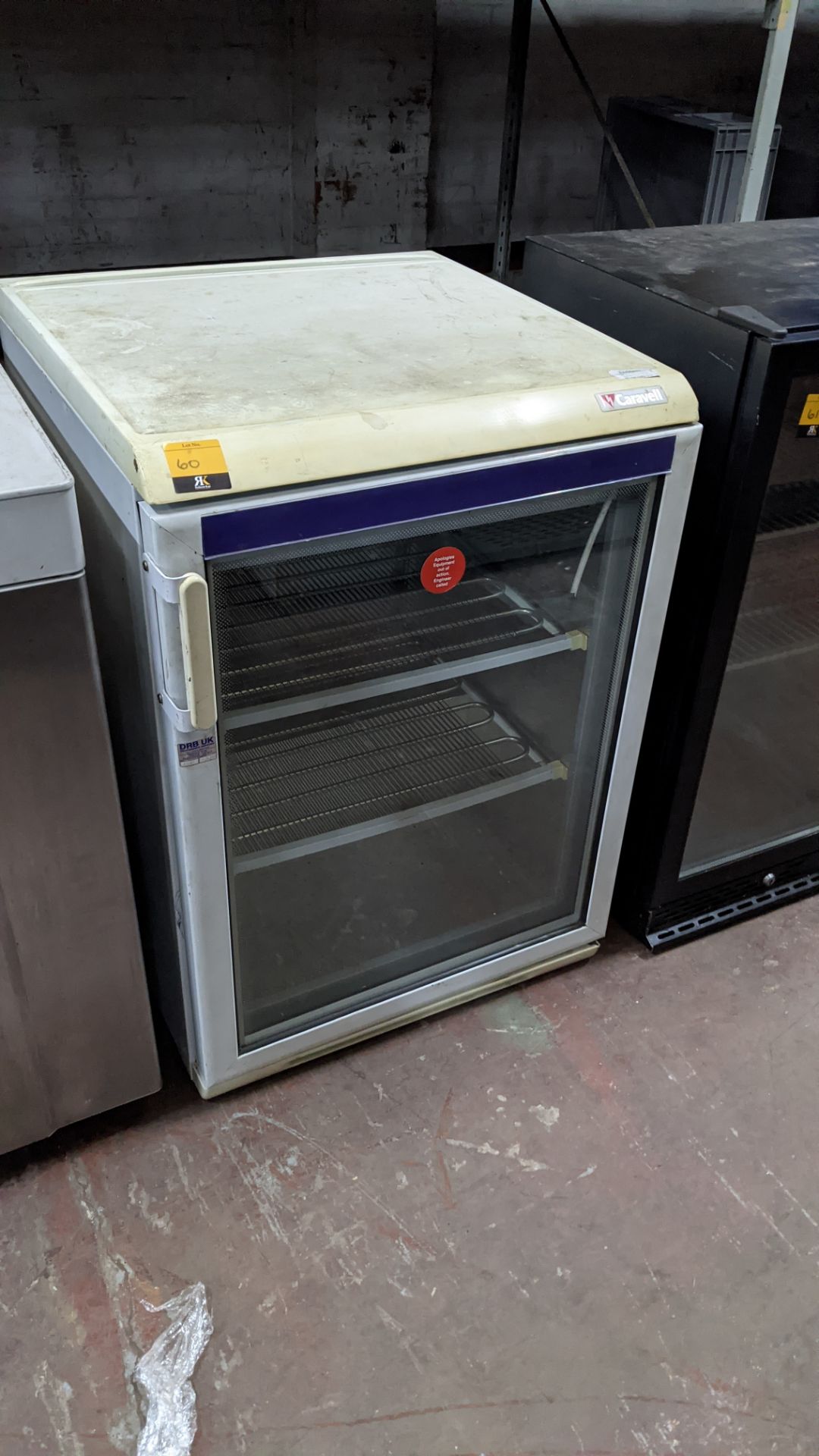 Caravell clear door undercounter freezer