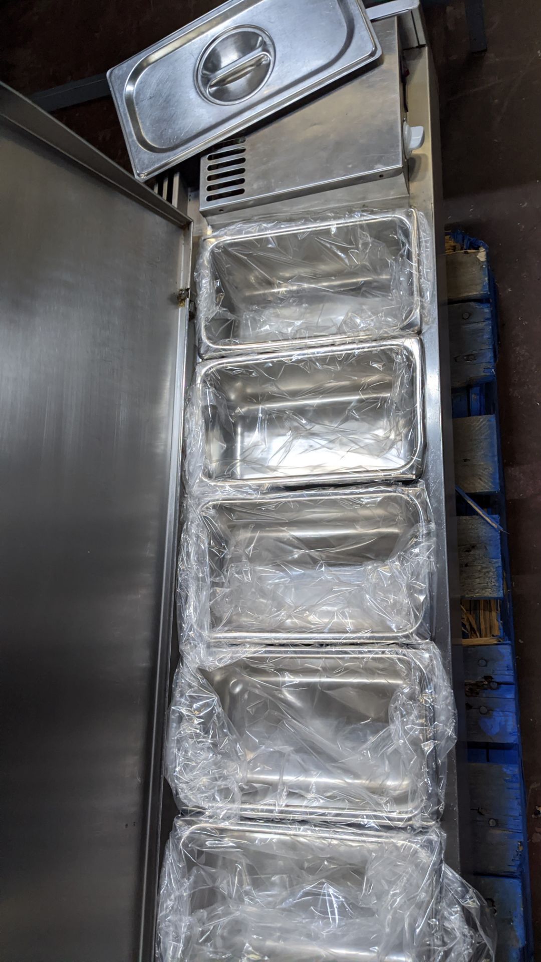 Large stainless steel countertop saladette unit including what appear to be brand new trays for use - Image 4 of 7