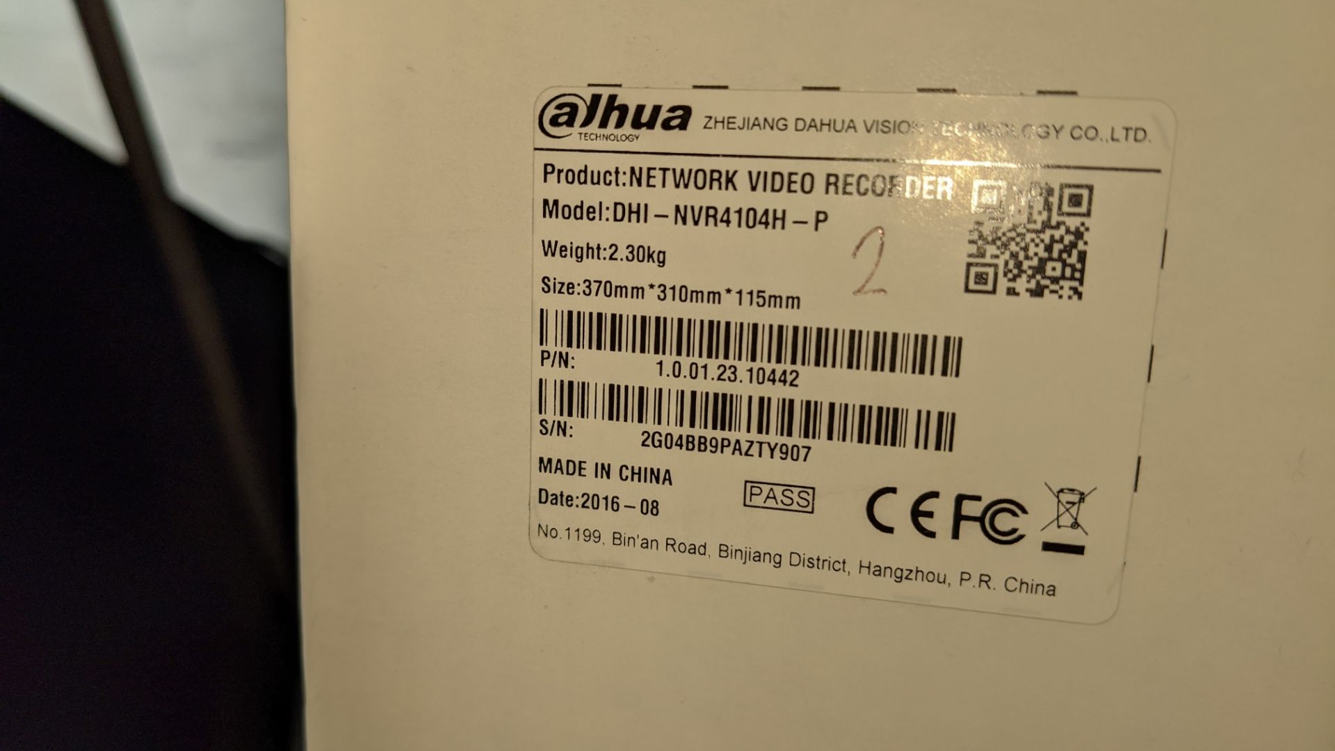 Alhua Technology network video recorder model DHI-NVR4104H-P - Image 5 of 5