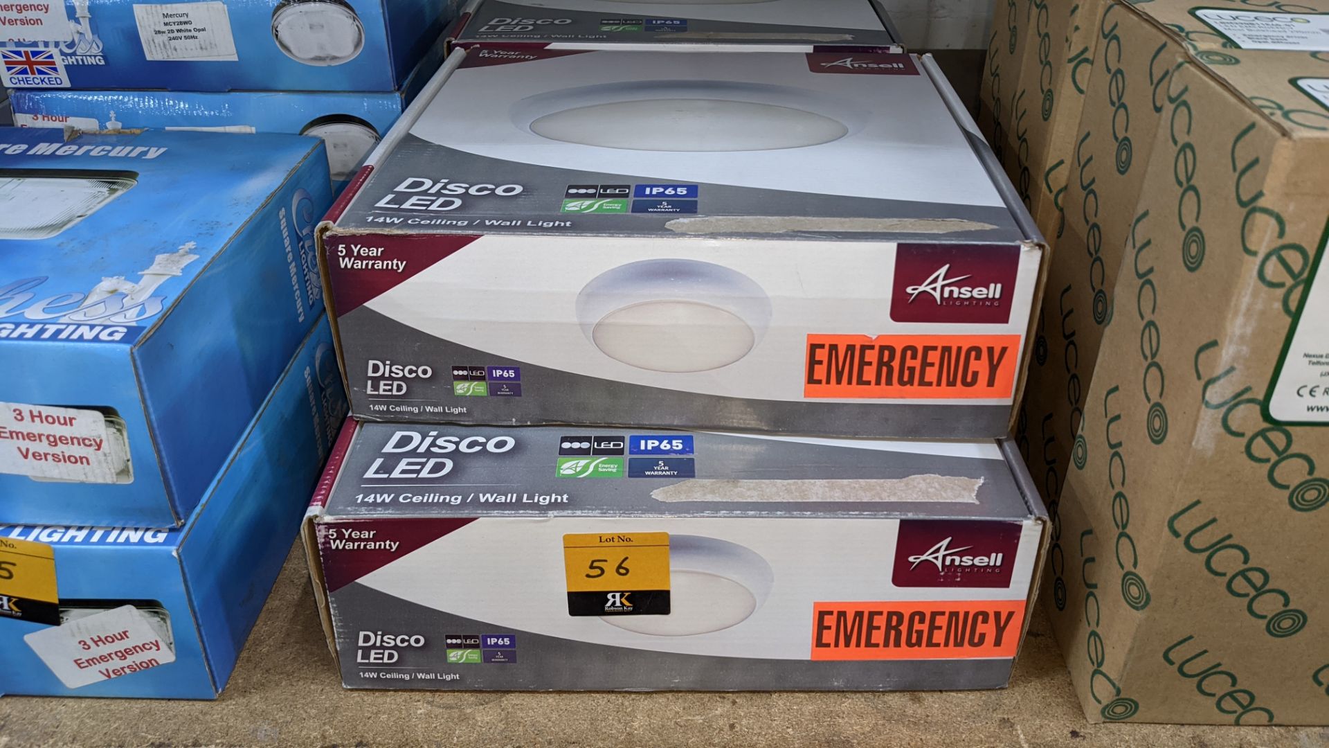 4 off Ansell disco LED 14W ceiling/wall lights (emergency) - Image 2 of 3