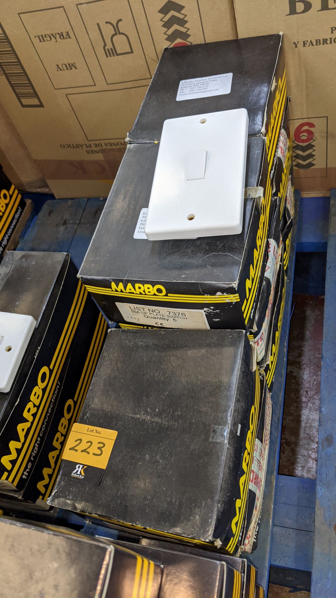 Approximately 48 off Marbo 50A DP plate switches