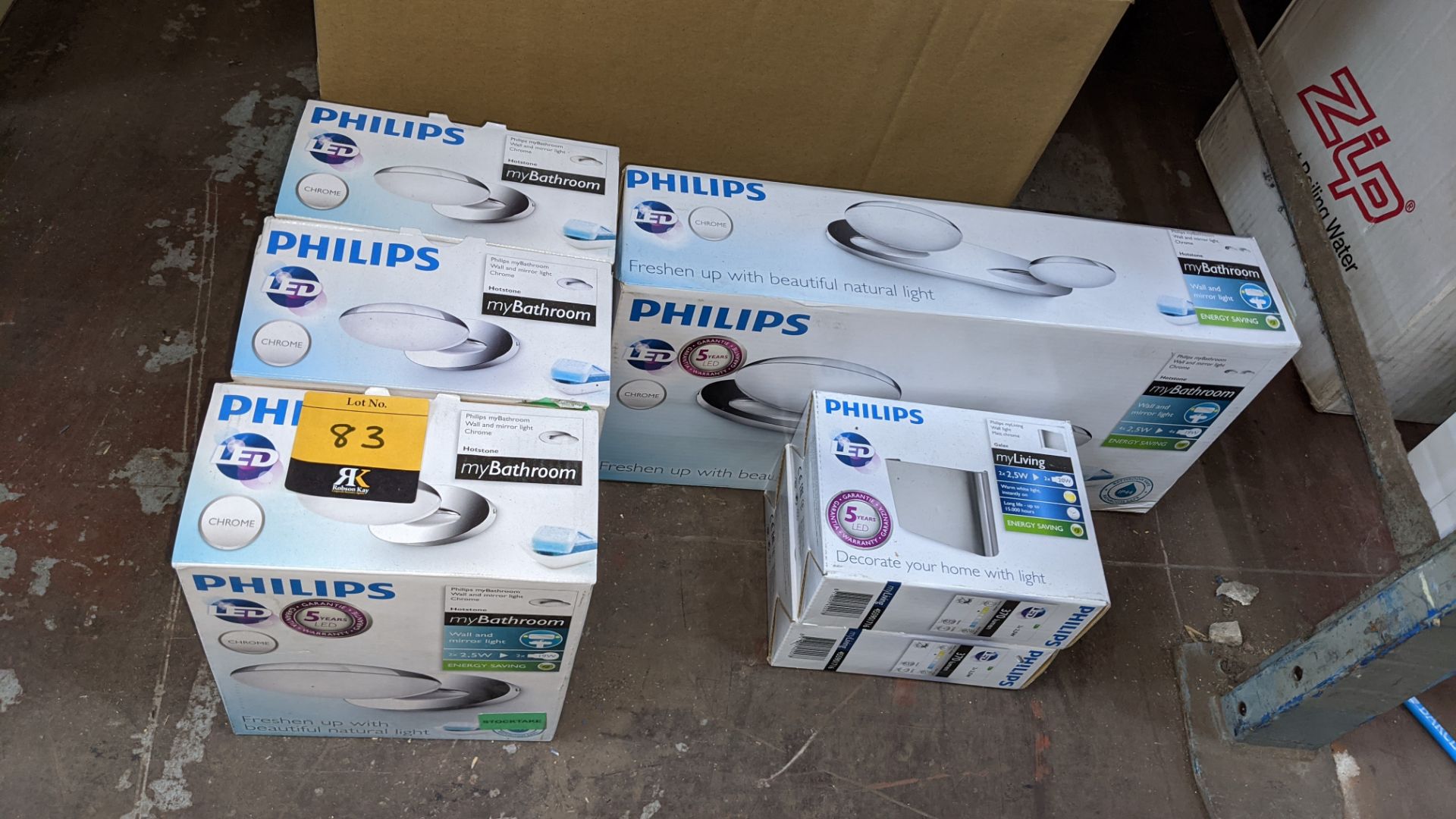 6 off assorted Philips Mybathroom & Myliving lighting units