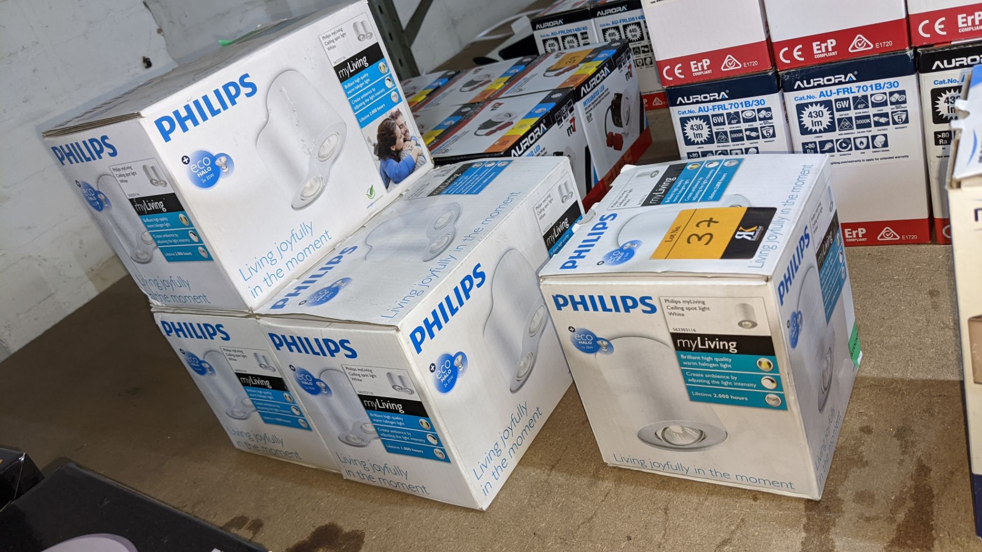 Philips Myliving spotlights comprising 1 off white single bulb fitting & 3 off white twin bulb fitti - Image 2 of 4