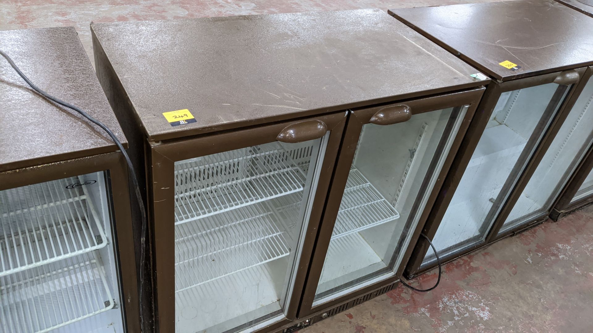 Cornelius back bar/bottle fridge with twin clear doors