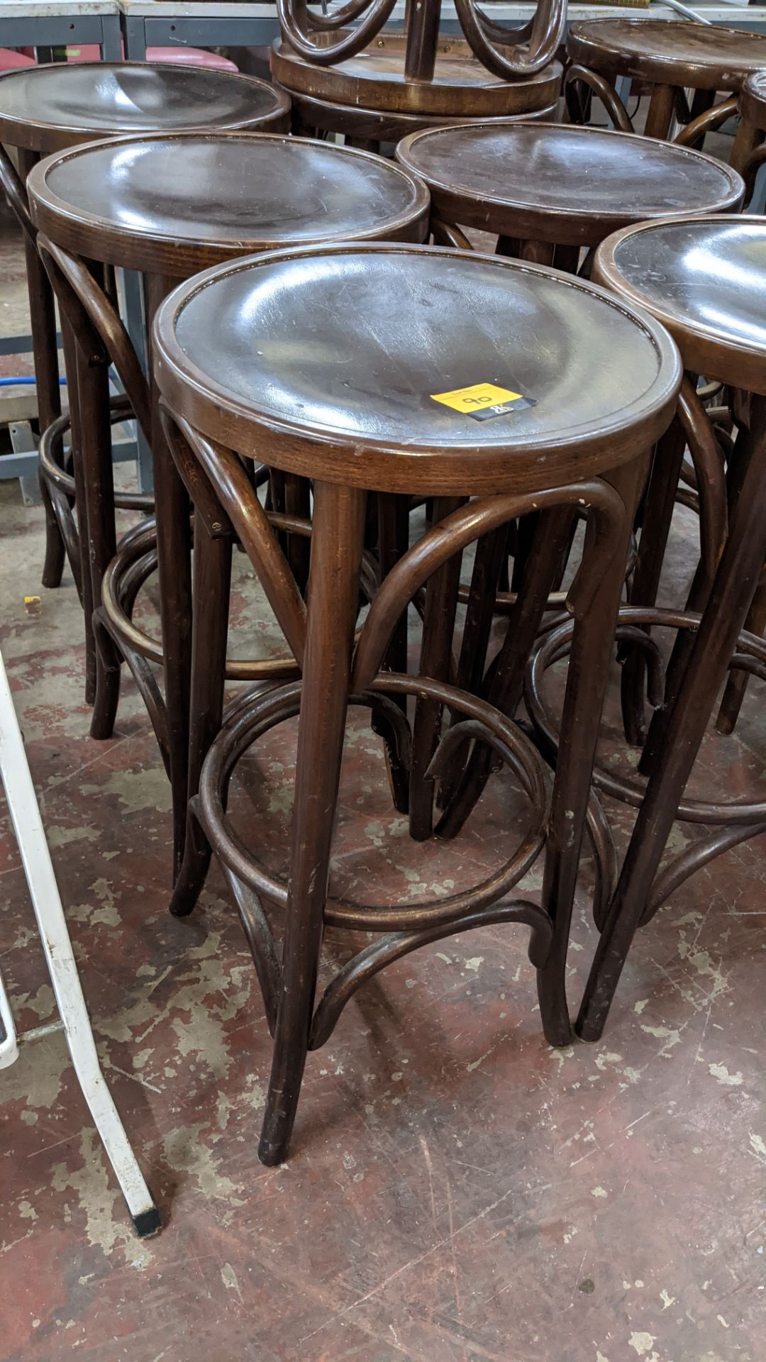 7 off matching wooden bar stools - Image 3 of 3