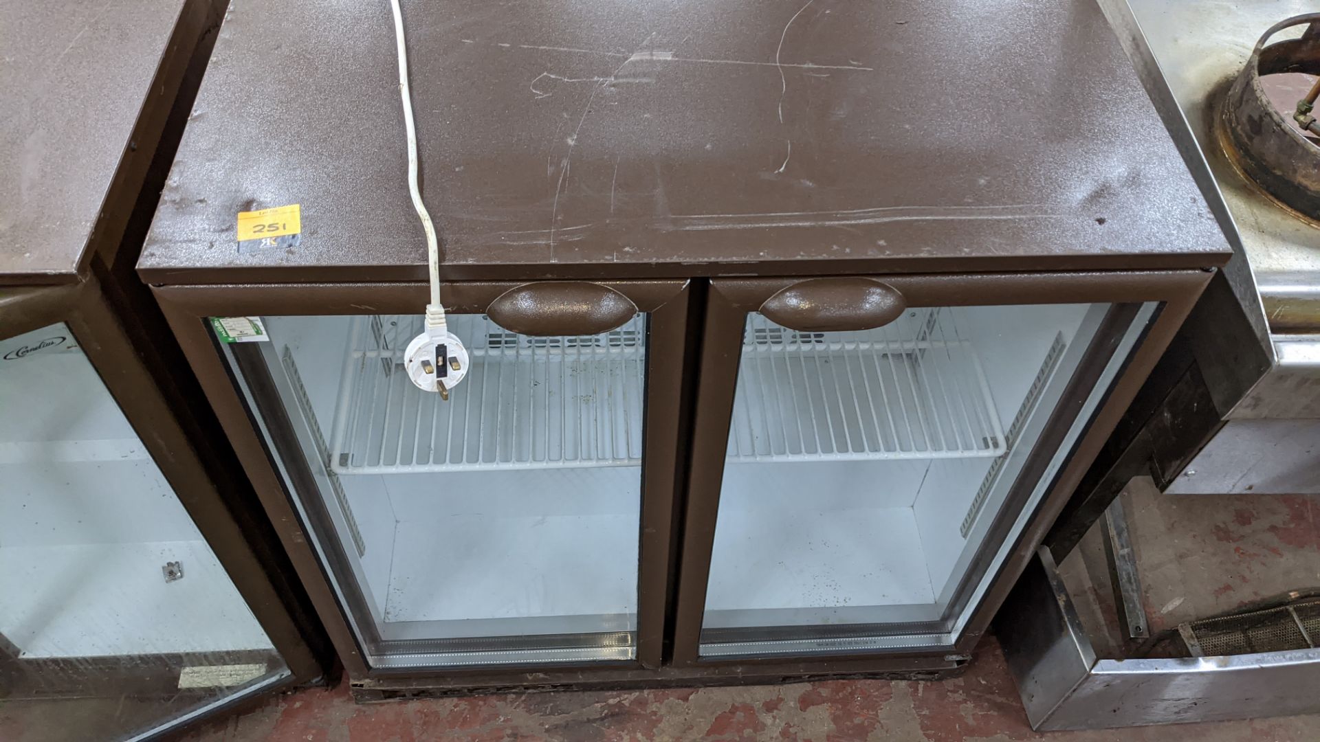 Cornelius back bar/bottle fridge with twin clear doors