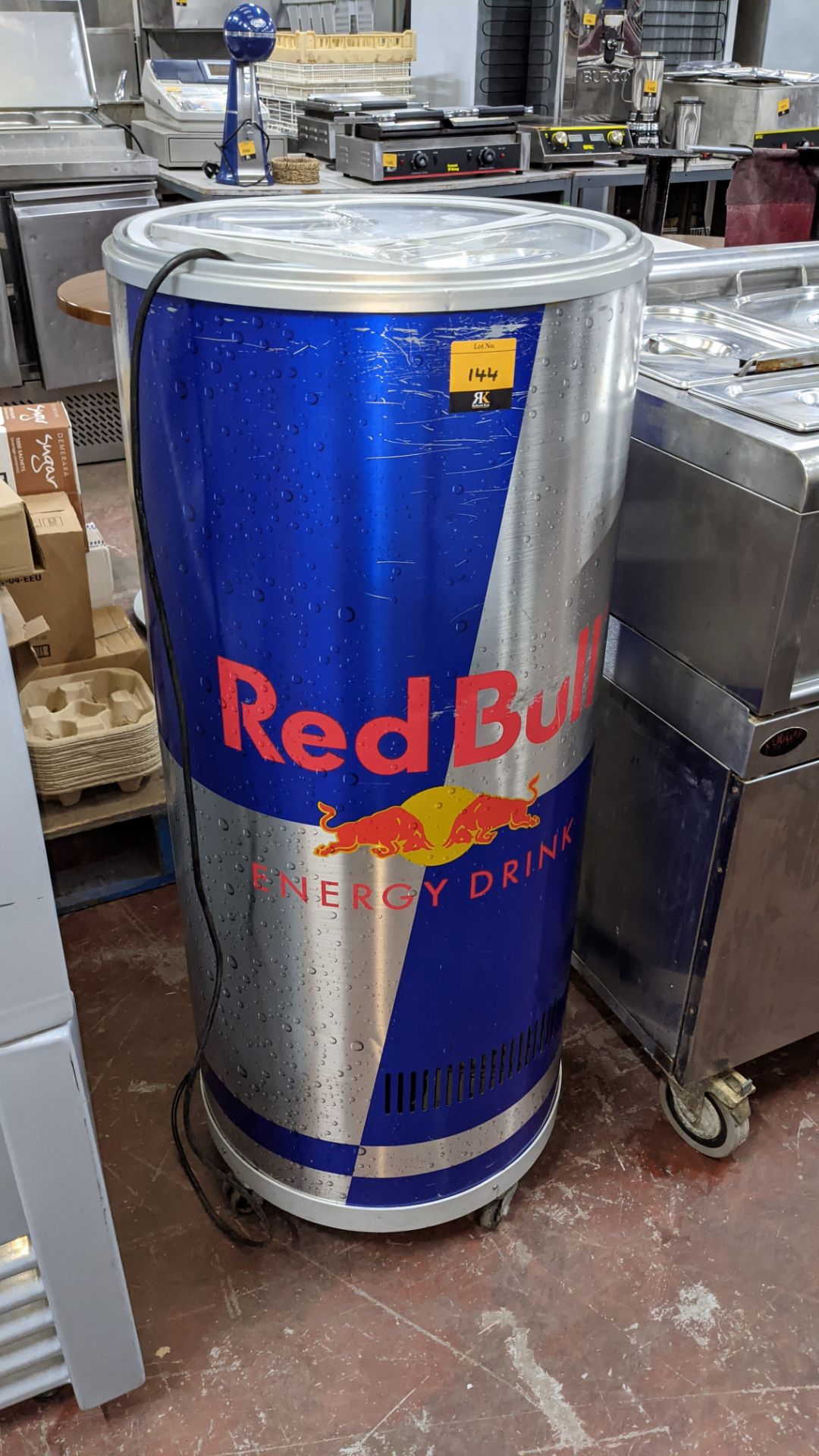 Red Bull branded mobile barrel fridge - Image 2 of 4