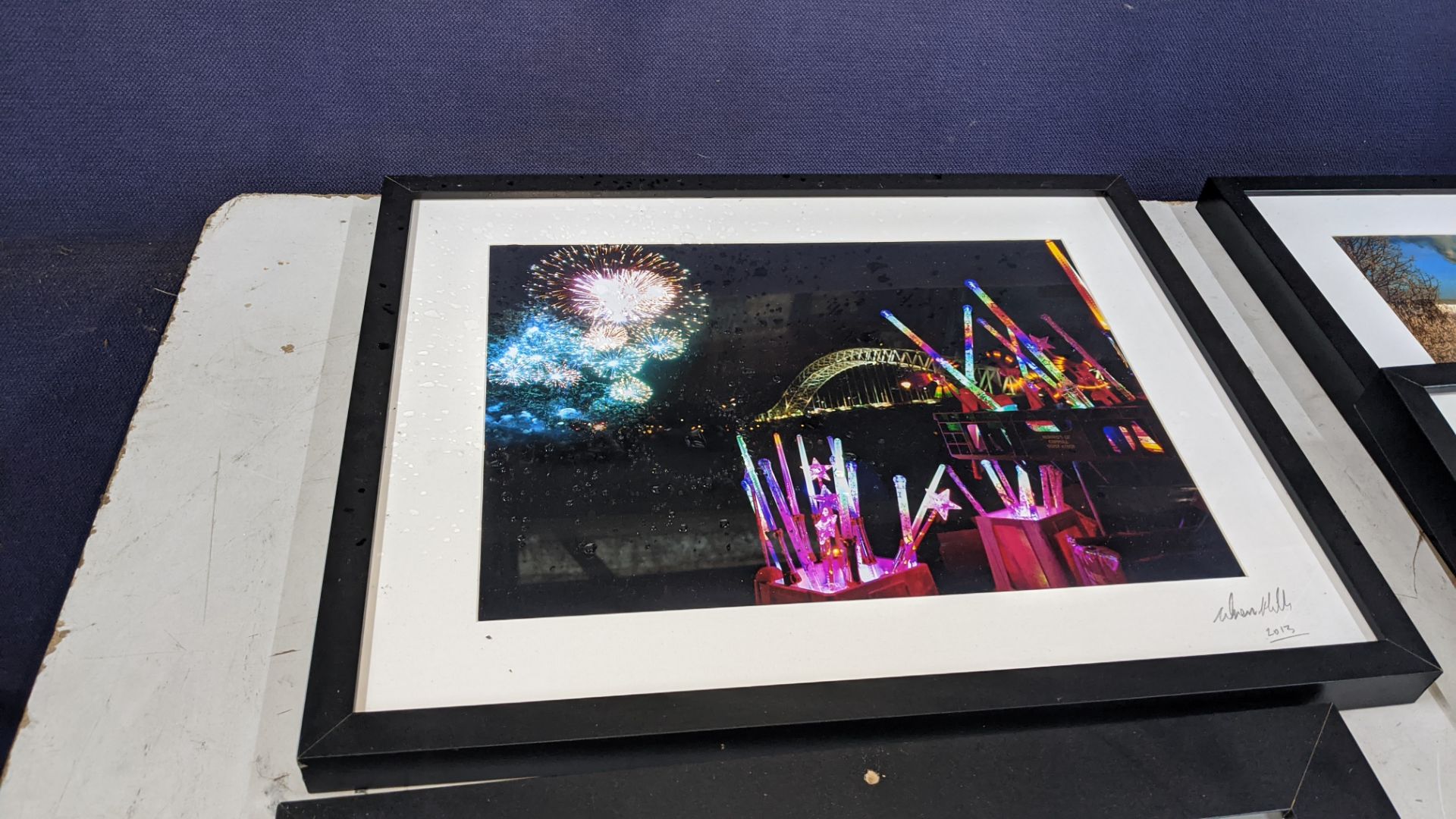 3 off assorted framed photographs, 2 of which are signed and dated - Image 4 of 5
