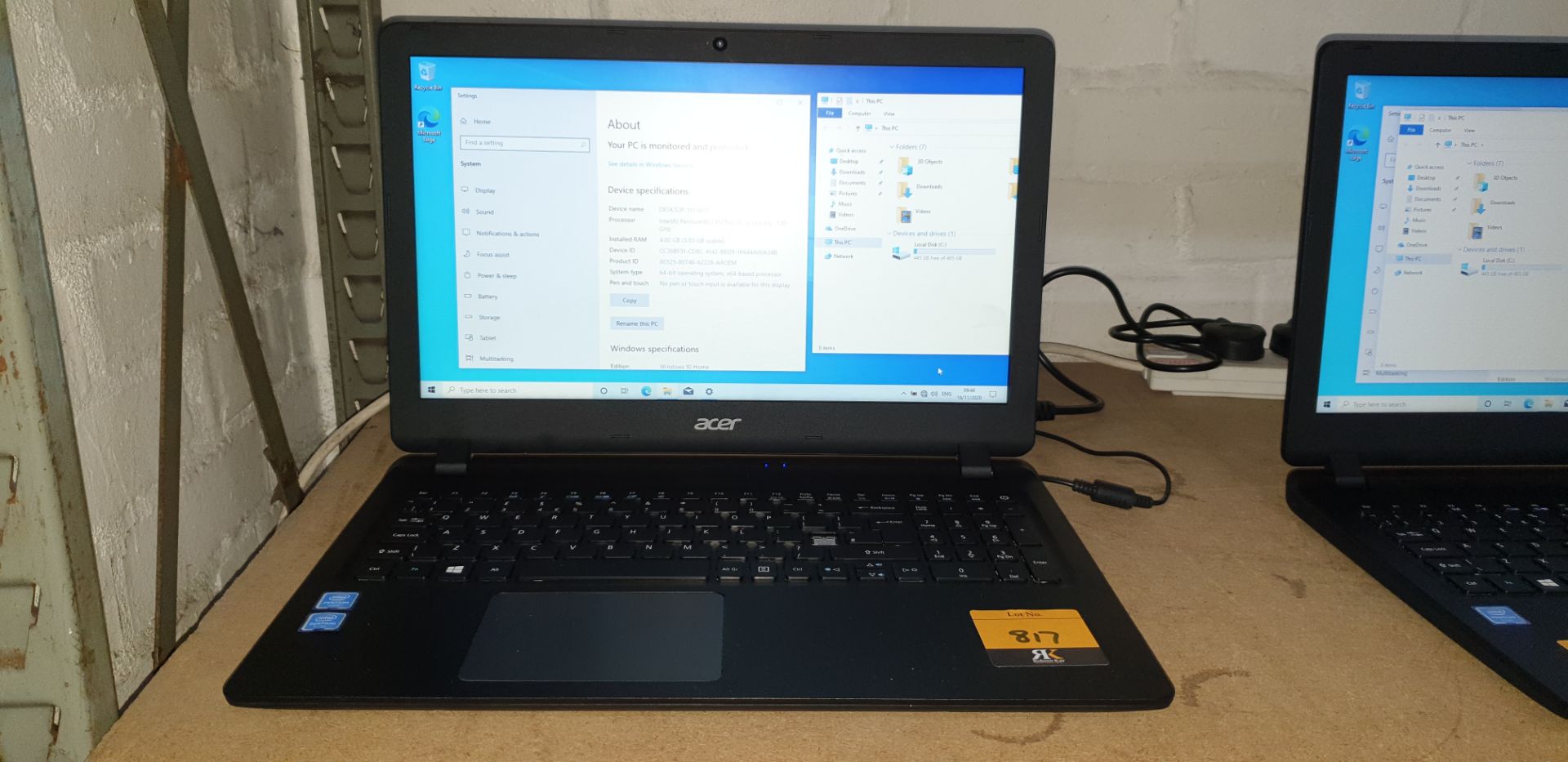 Acer notebook Acer Aspire ES1-533 15.6" Laptop Intel Pentium N4200, 1.1GHz / 2.5GHz Turbo Quad Core