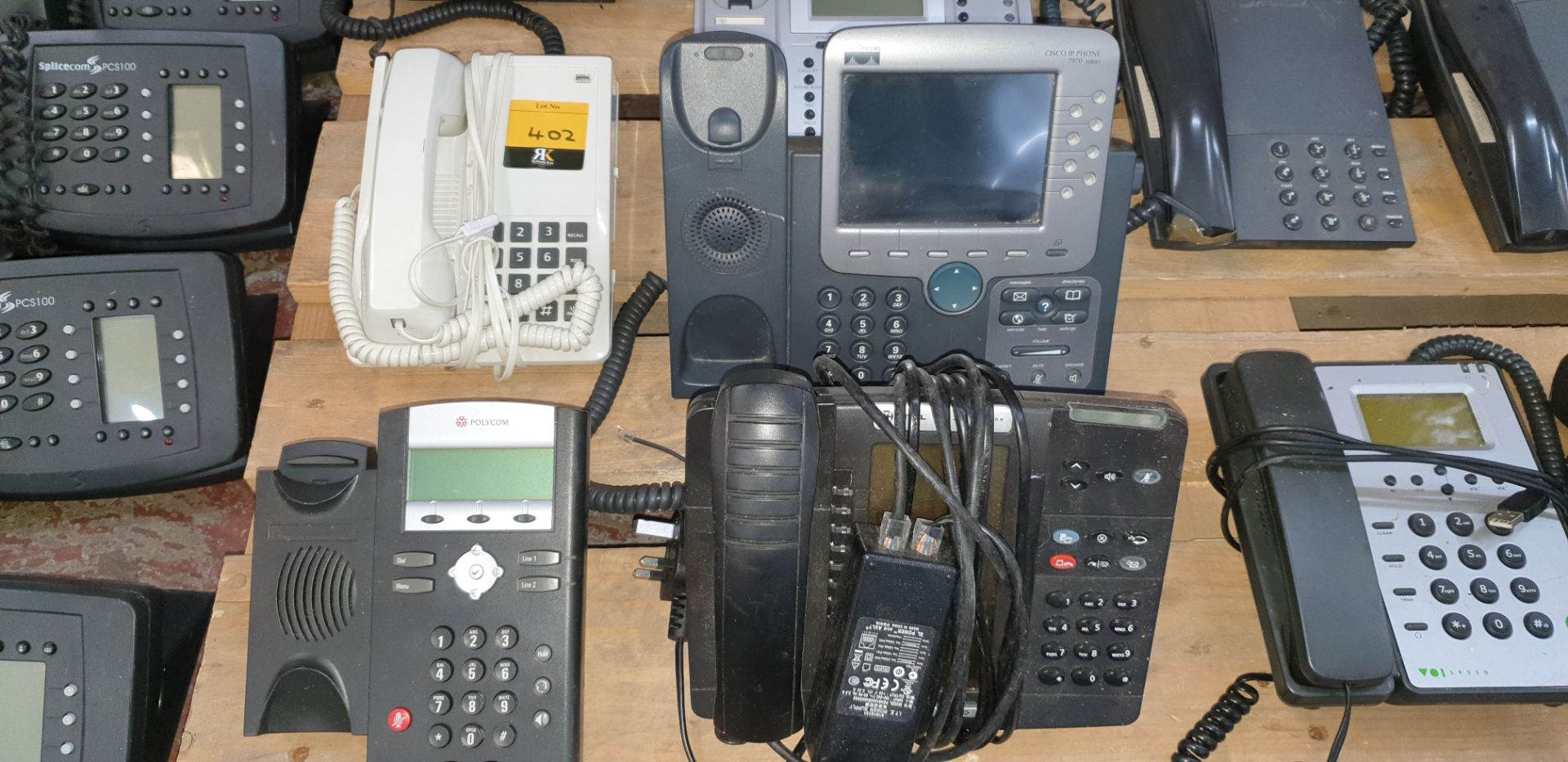 16 off assorted telephone handsets by Polycom, Cisco, Splicecom, Nortel & others - Image 4 of 8