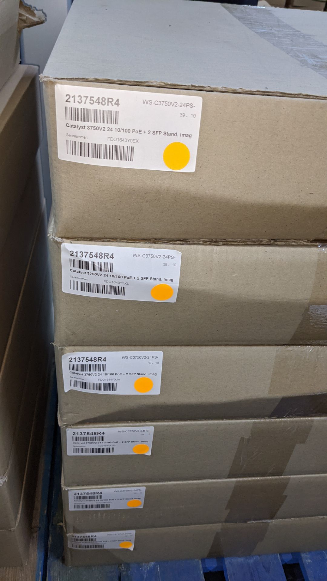 6 off Cisco 3750 V2 managed switches - we assume these are refurbished as each unit is wrapped in pl - Image 3 of 5