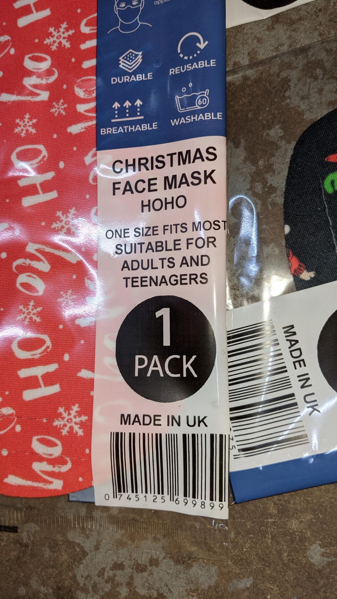 53 assorted Christmas design face masks, individually packed, marked as being one size fits most, su - Image 6 of 18