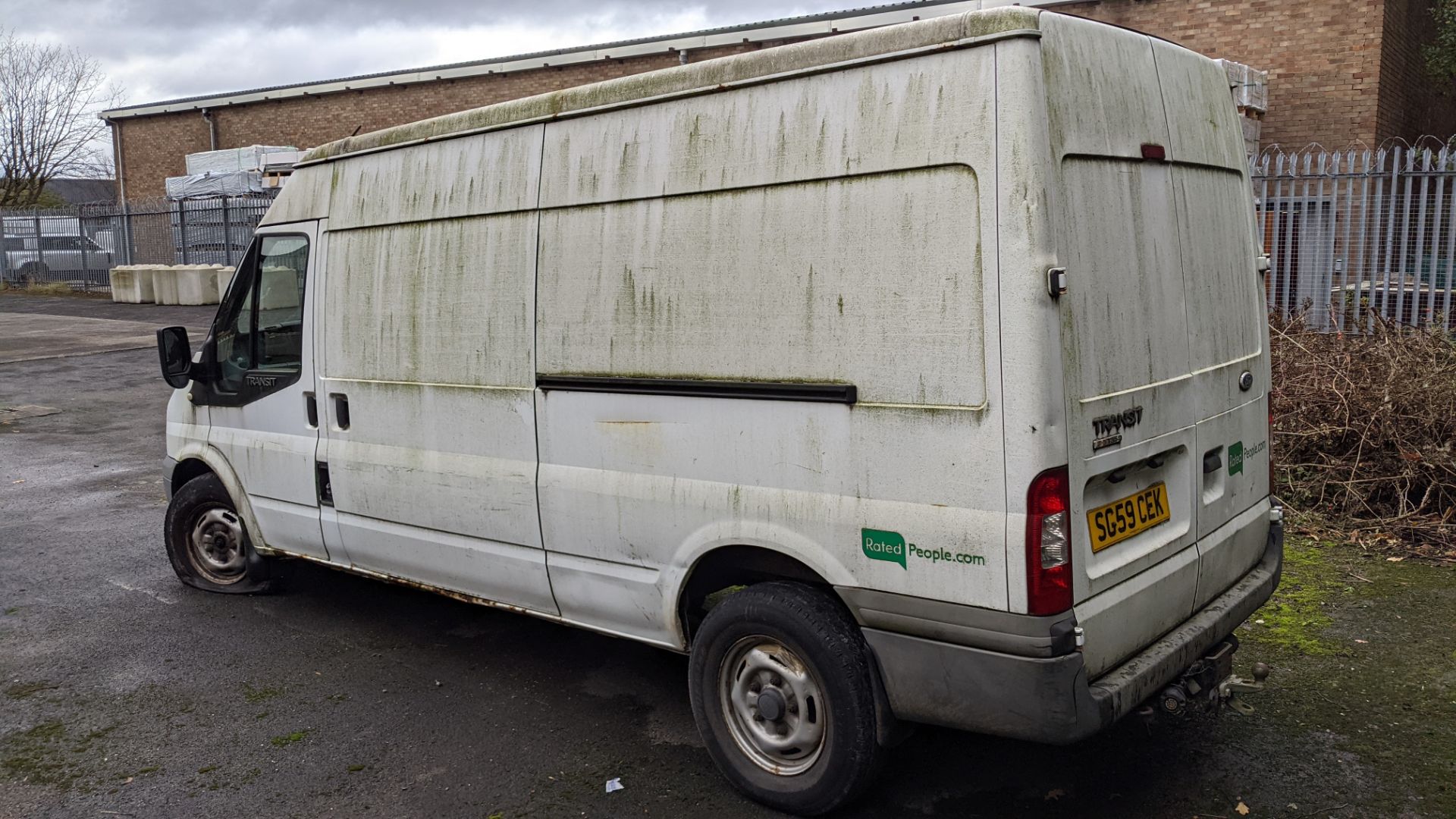 SG59 CEK Ford Transit 100 T350L RWD panel van, 2402cc diesel engine. Colour: White. First registered - Image 9 of 21