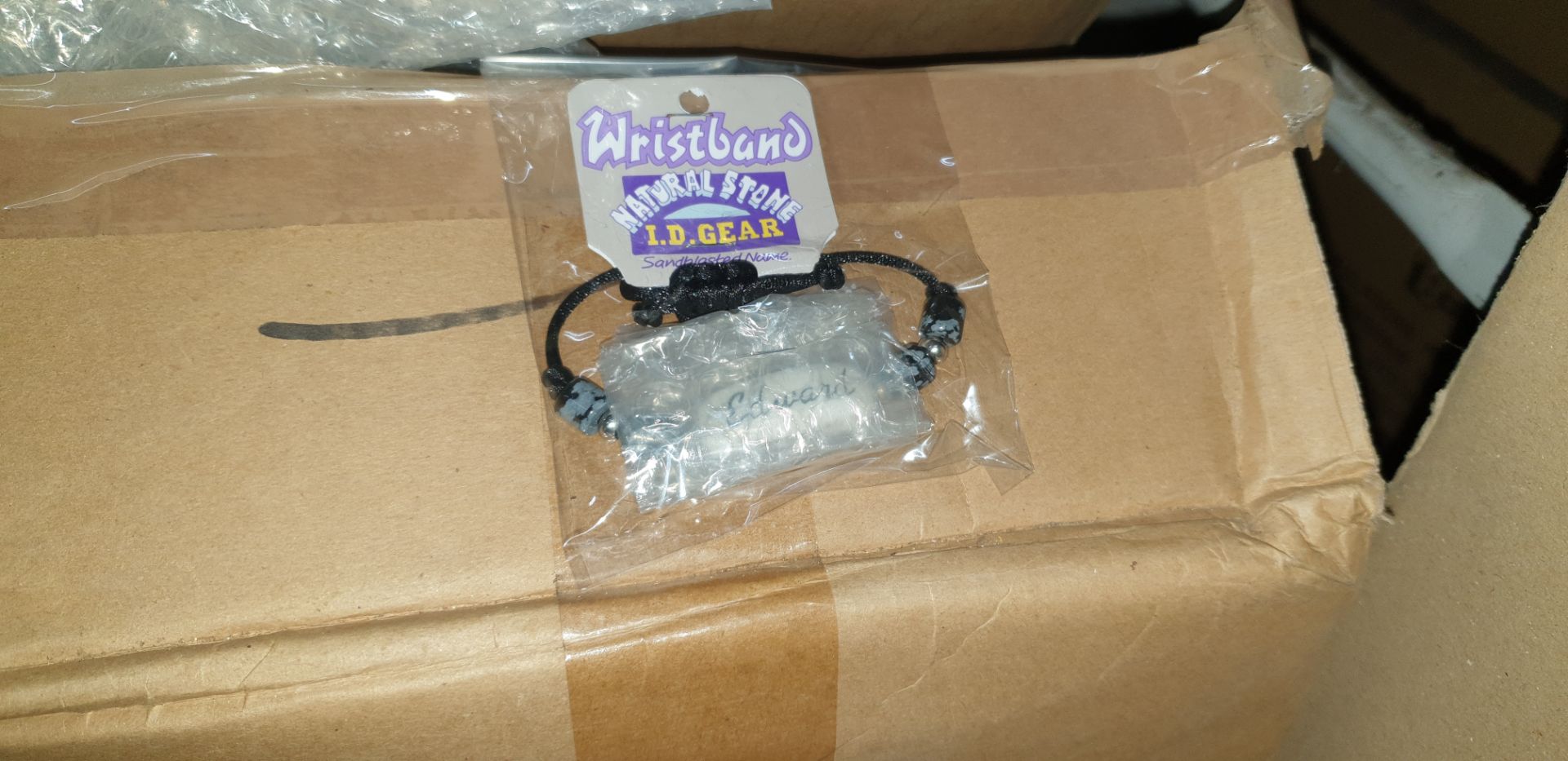 Box containing very approx. 250 off Natural Stone wristbands - Image 2 of 3