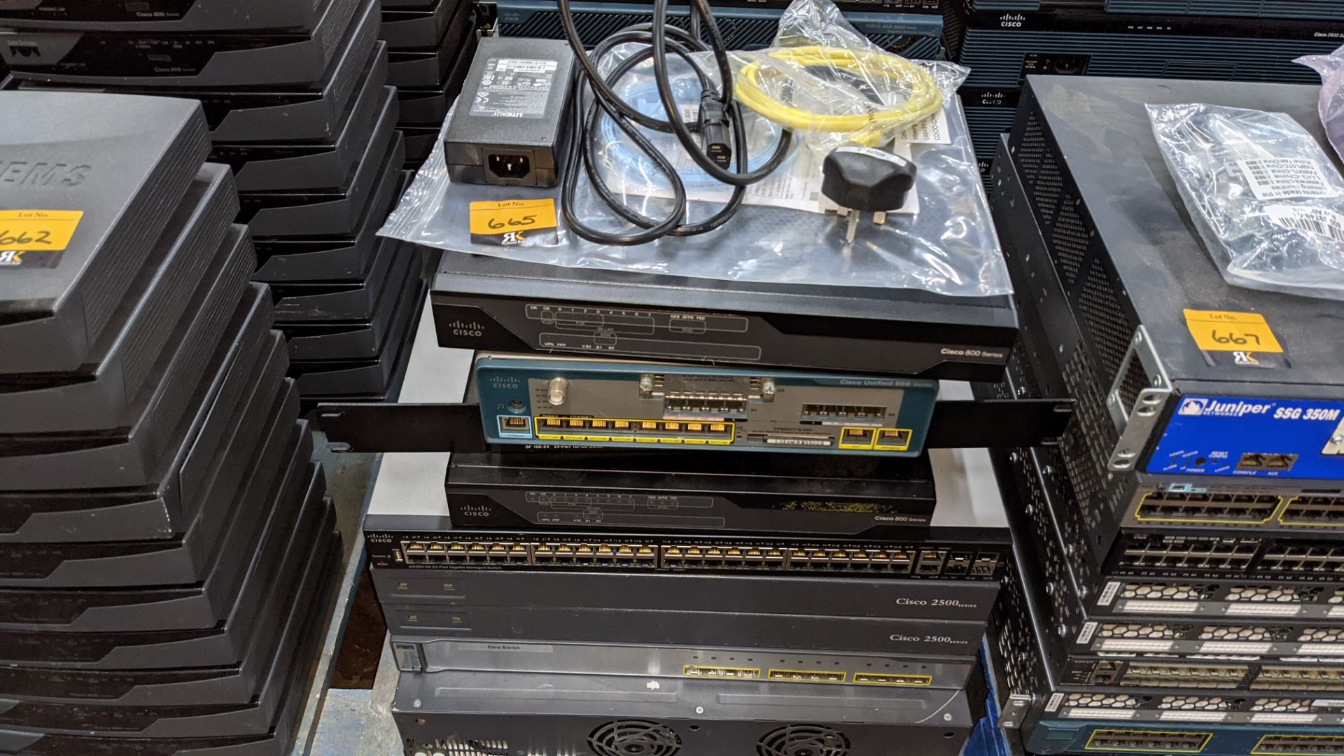 Stack of assorted Cisco & other switches, routers & other networking items - Image 2 of 8