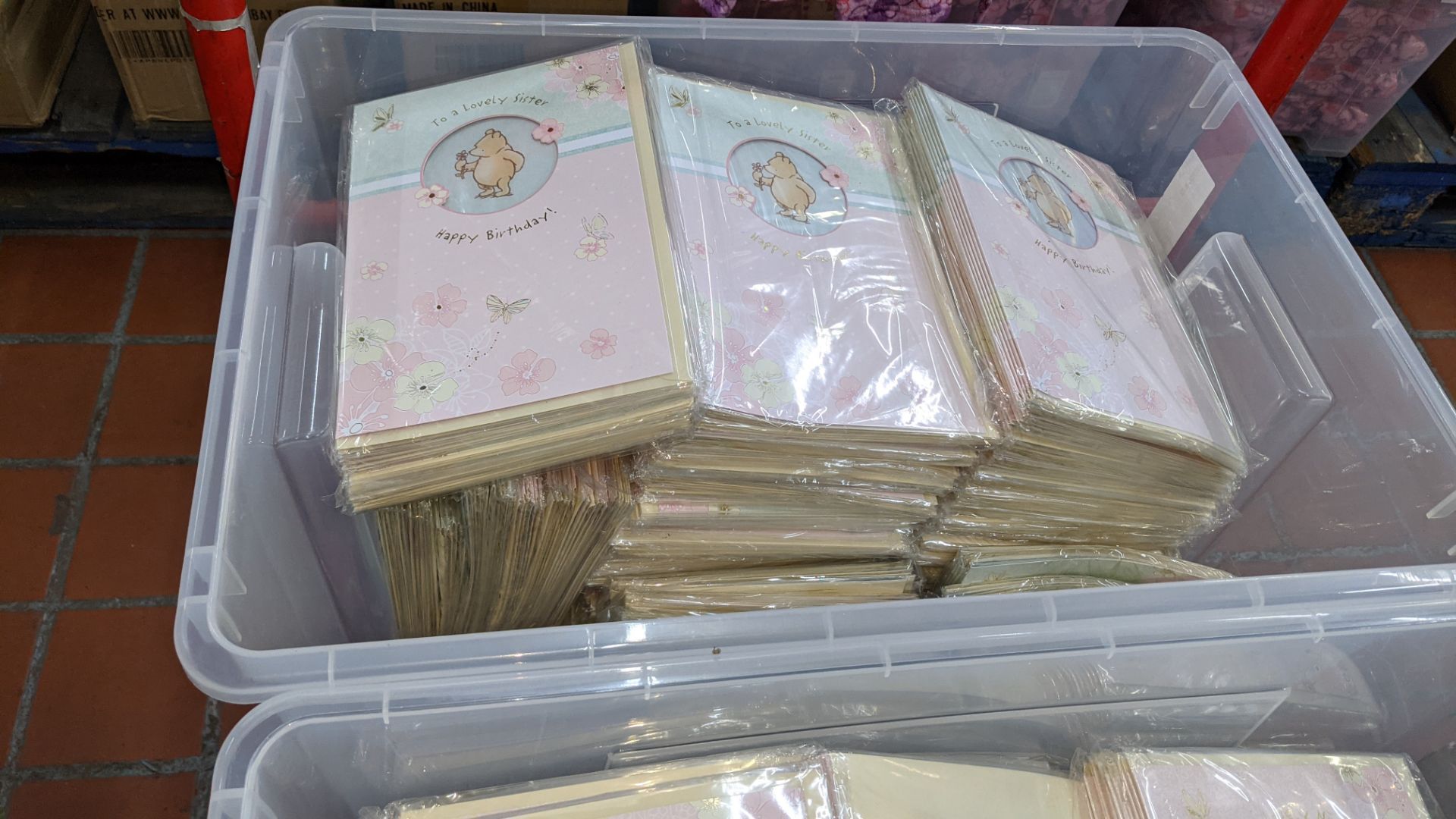 The contents of 3 crates of Winnie-the-Pooh sister & niece birthday cards - Image 5 of 5
