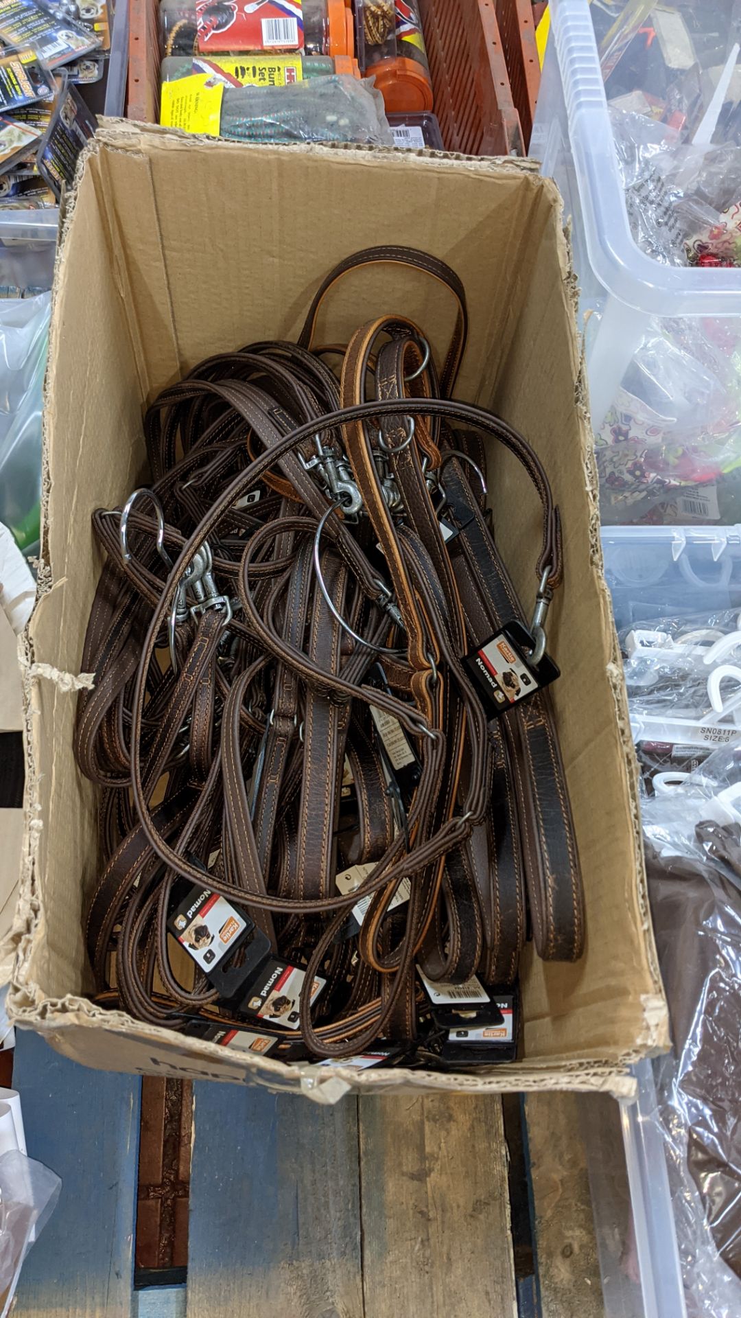 Box of dog leads