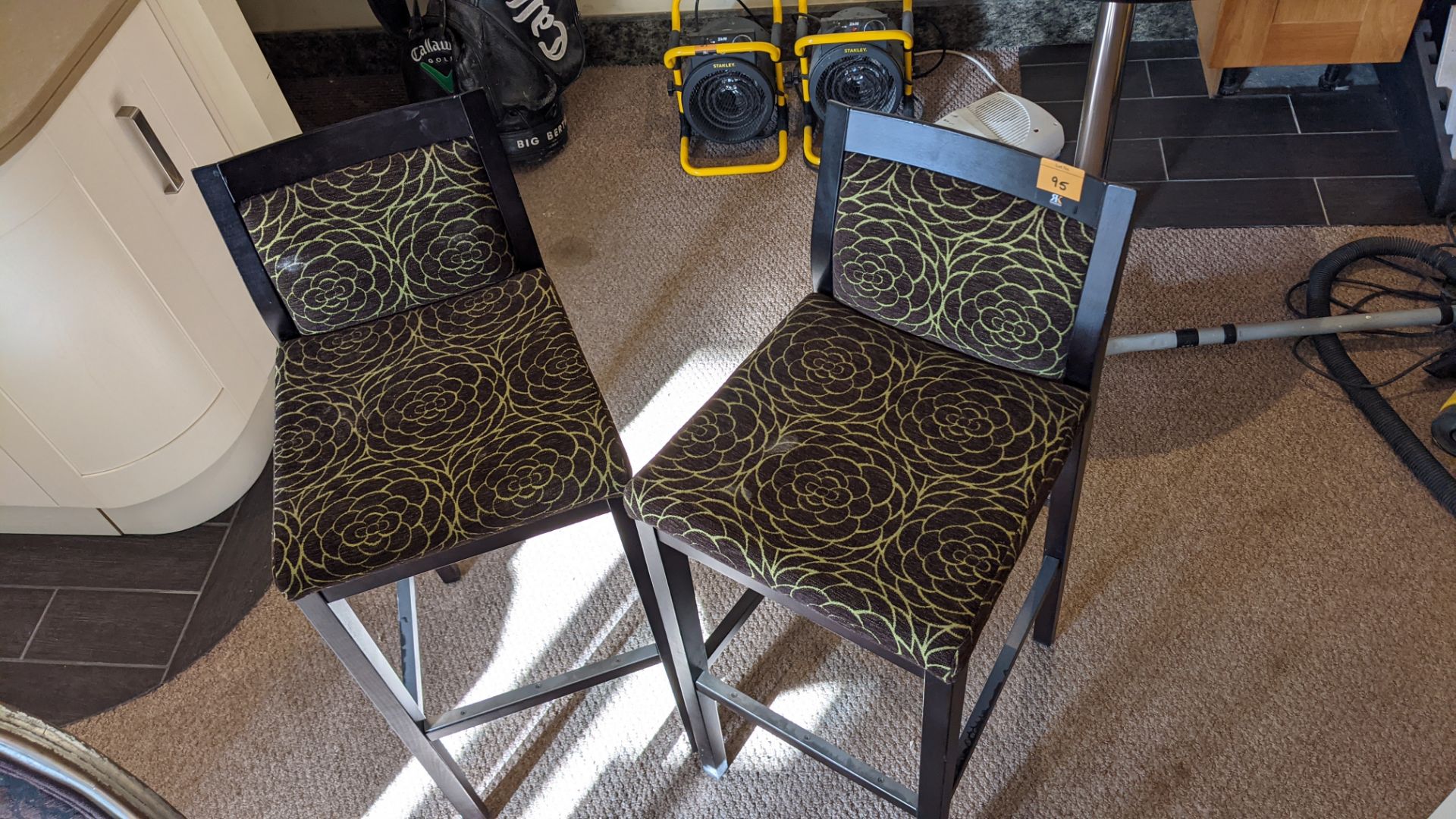 Pair of matching upholstered barstools - Image 5 of 6